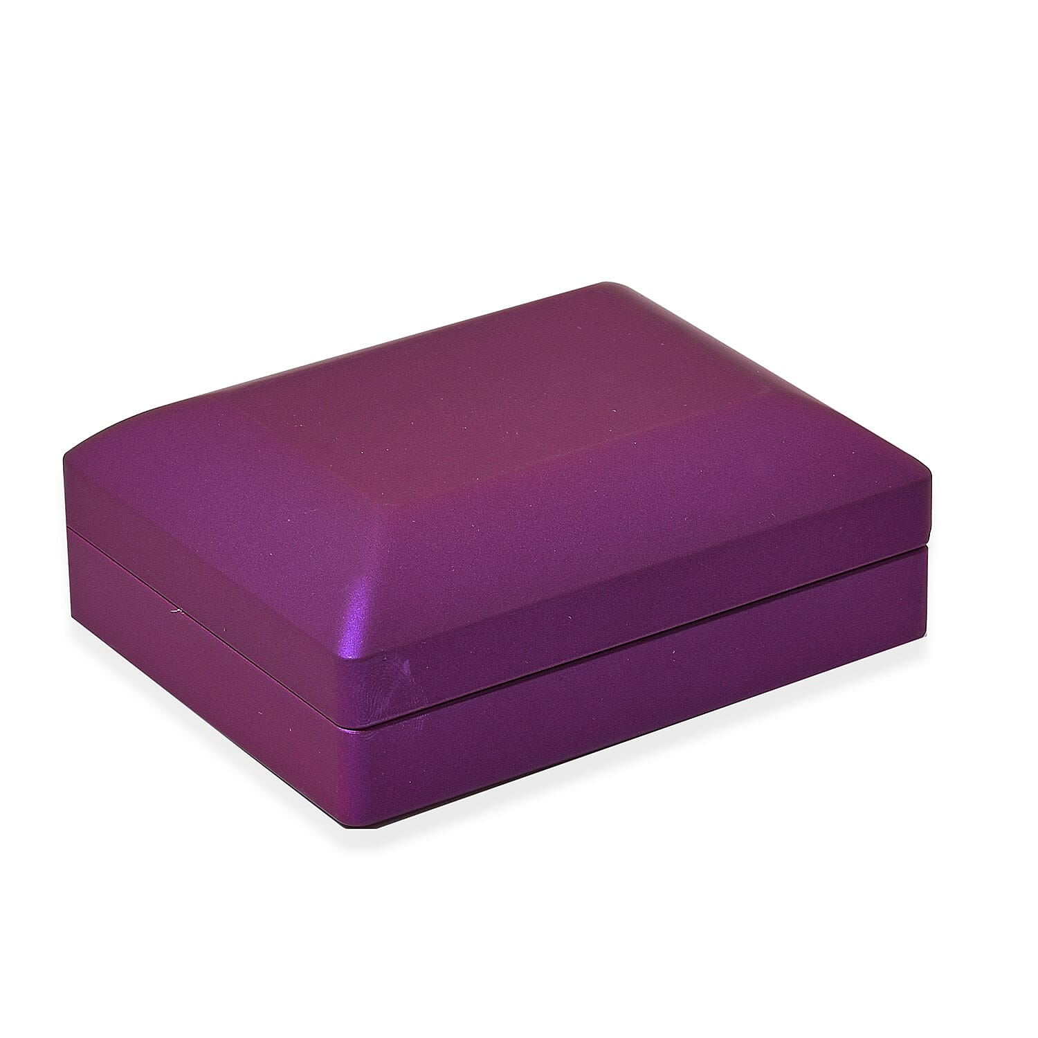 Solid Purple Colour Necklace/Earring Box with LED Light (Size 9x3.5x7cm)