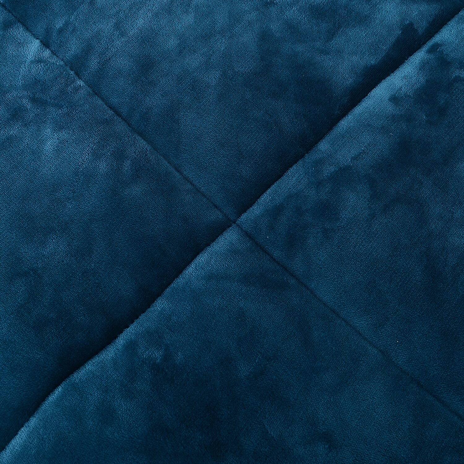 3 Piece Set - Super Soft and Plush King Size Flannel Sherpa Comforter (Size 220x225 Cm) and 2 Pillow Cases (50x70+5 Cm)- Teal Blue