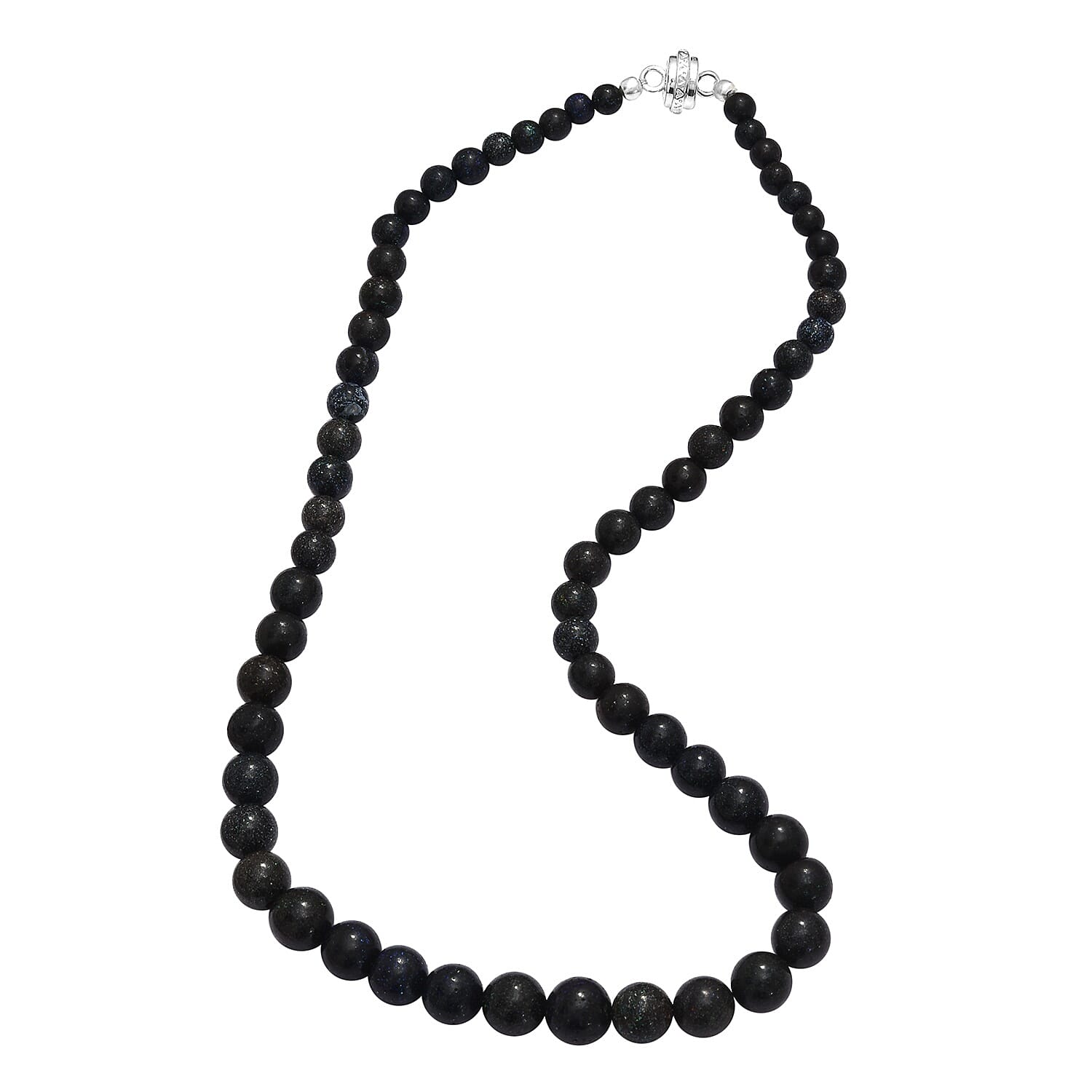 Extremely Rare Andamooka Opal Necklace (Size 20) with Magnetic Lock in Sterling Silver 175.00 Ct.