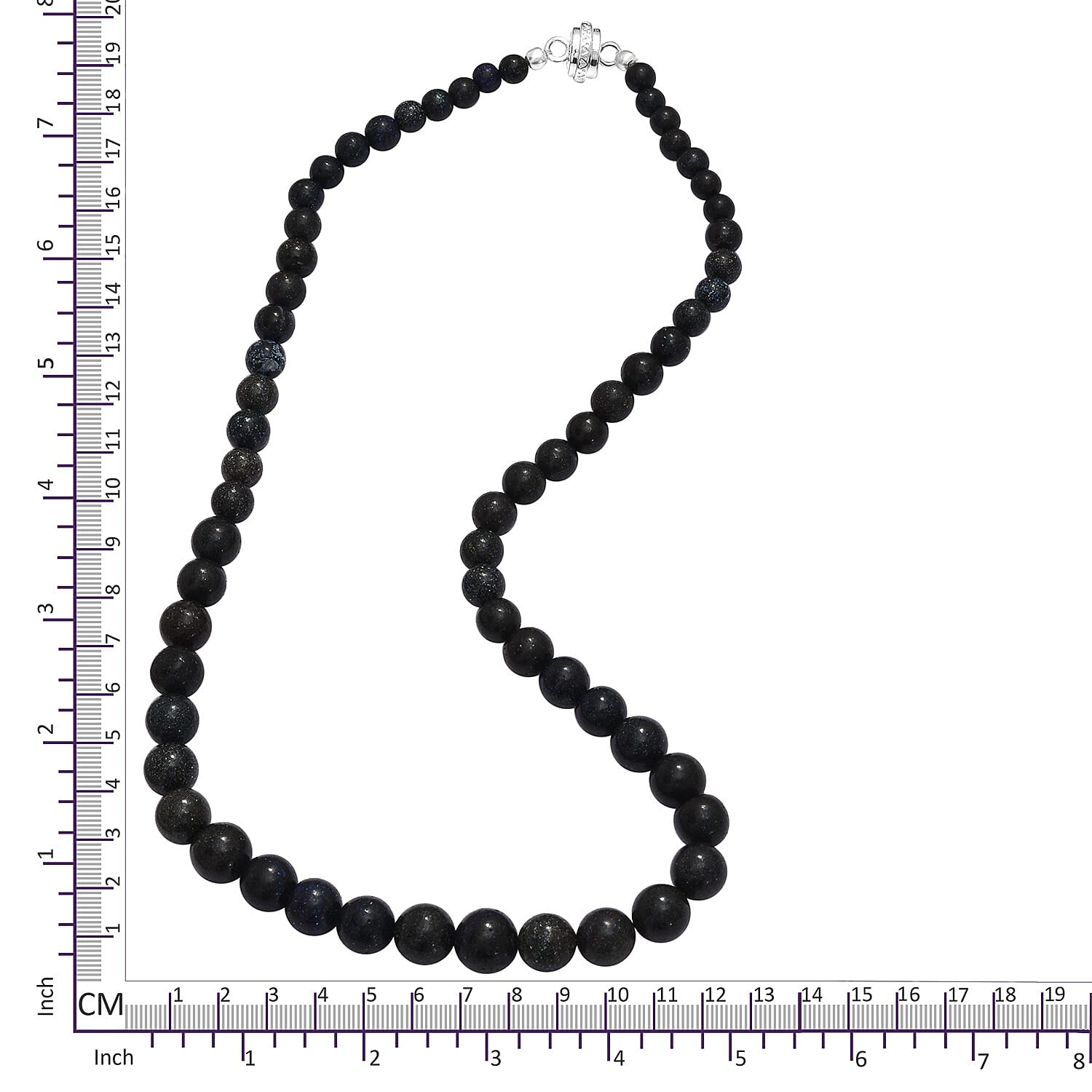 Extremely Rare Andamooka Opal Necklace (Size 20) with Magnetic Lock in Sterling Silver 175.00 Ct.