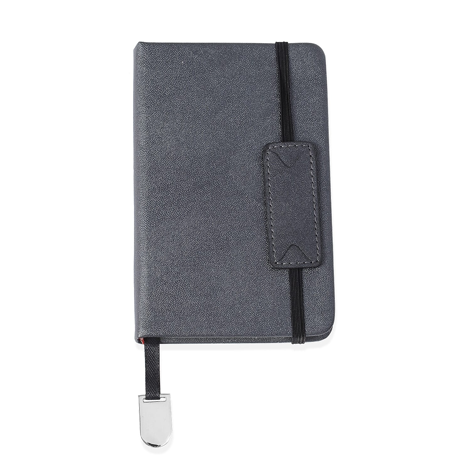 4 Piece Set - A5,A6 Notebook (Size 14.5x21 and 9x14 Cm) and 2 Crystal Filled Pens - Black