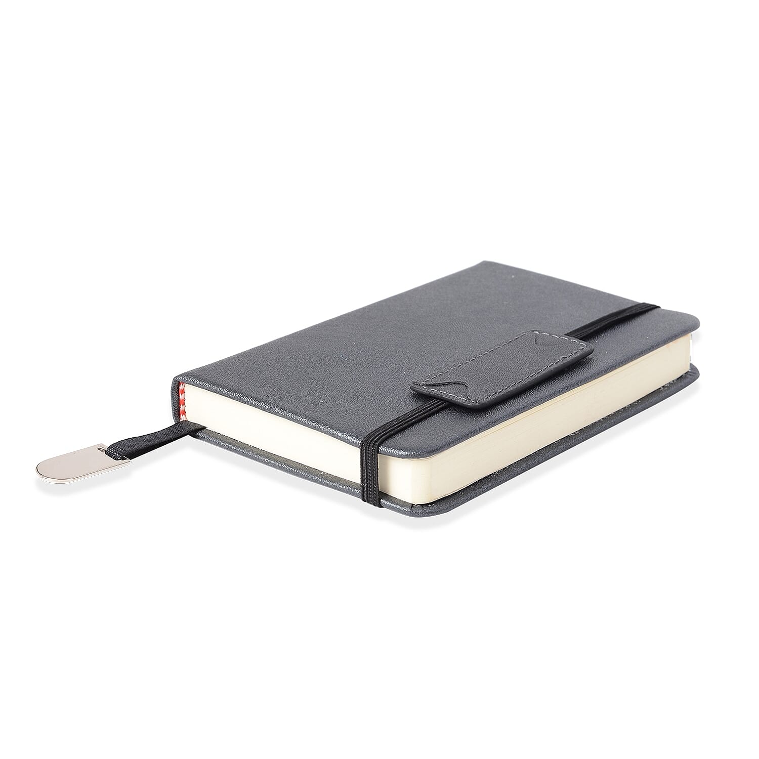 4 Piece Set - A5,A6 Notebook (Size 14.5x21 and 9x14 Cm) and 2 Crystal Filled Pens - Black