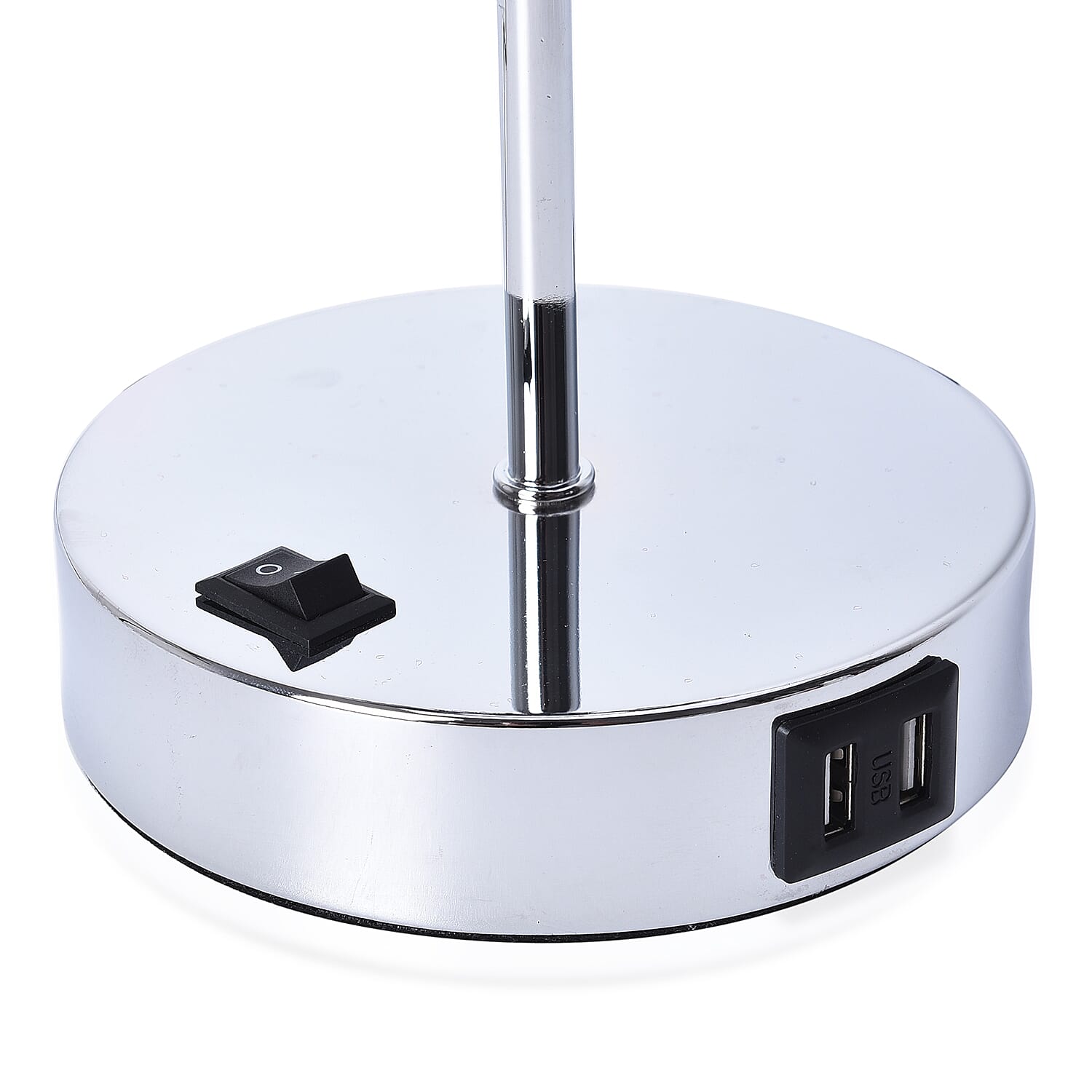 3 Layer Tassel Table Lamp with Two USB Port (H-42 Cm) - Black