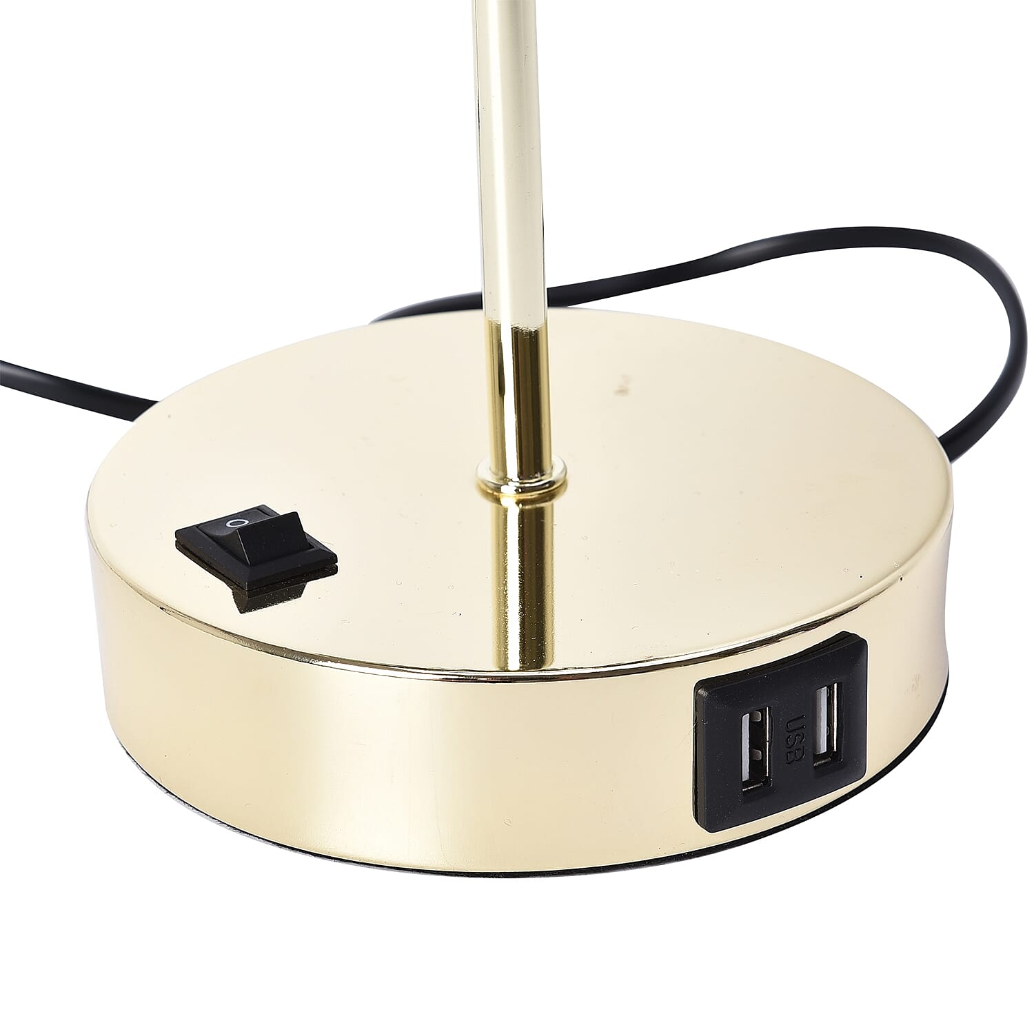 3 Layer Tassel Table Lamp with Two USB Port (H-42 Cm) - Green