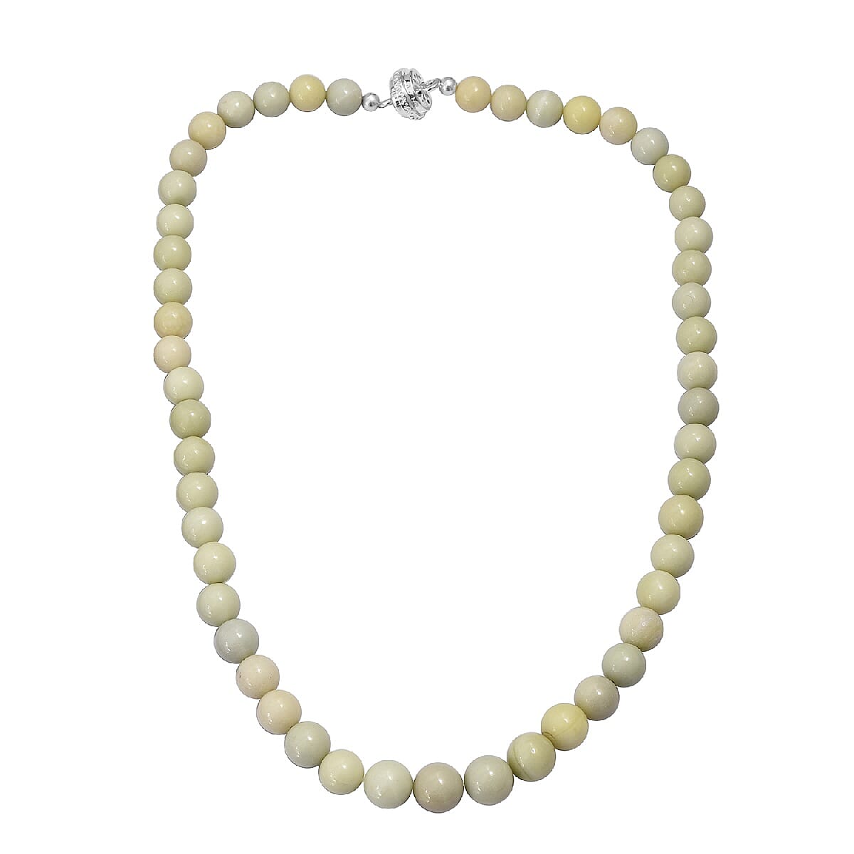 TJC Launch-Extremely Rare Natural  Serpentine Necklace (Size 18) with Magnetic Lock in Sterling Silver 235.00 Ct.