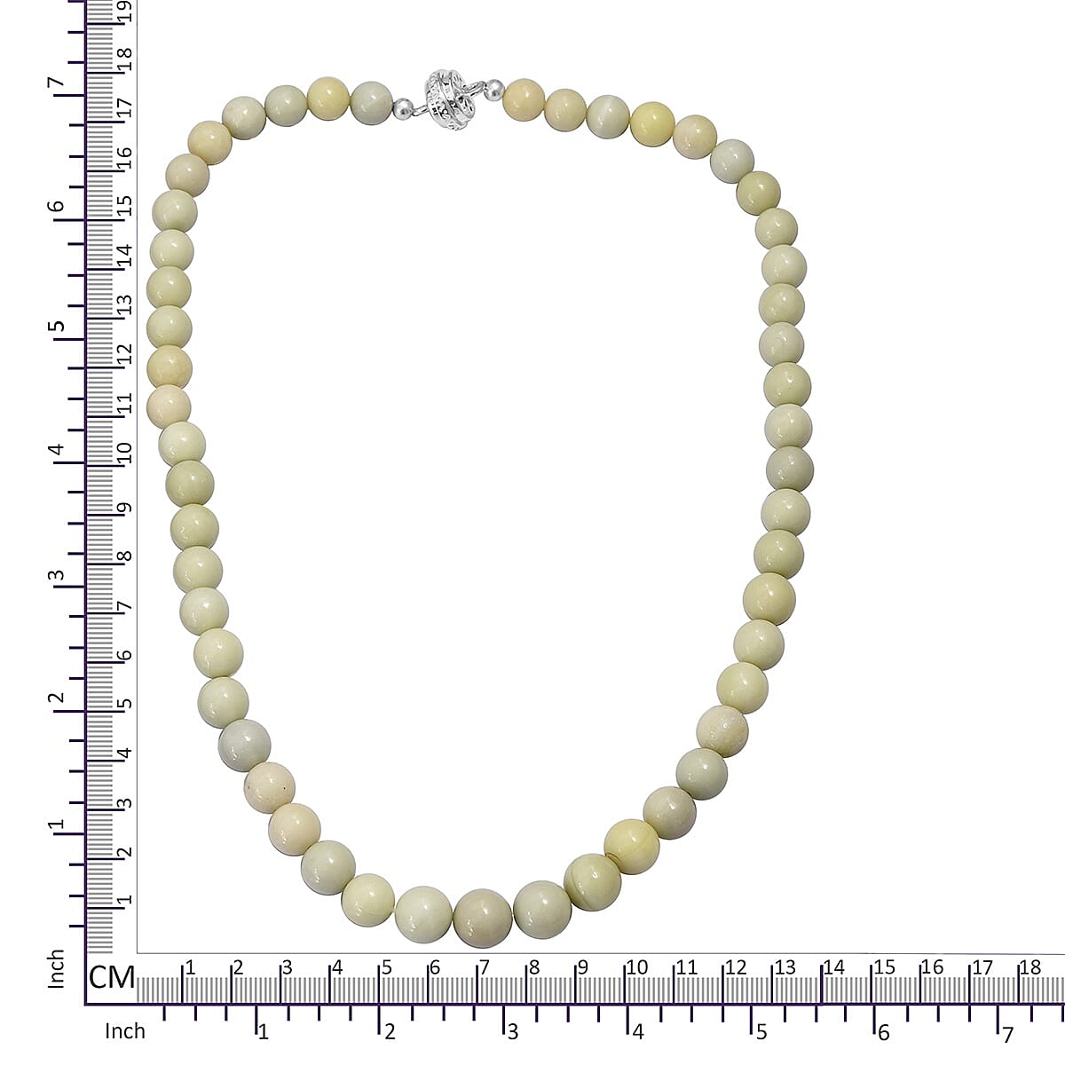 TJC Launch-Extremely Rare Natural  Serpentine Necklace (Size 18) with Magnetic Lock in Sterling Silver 235.00 Ct.