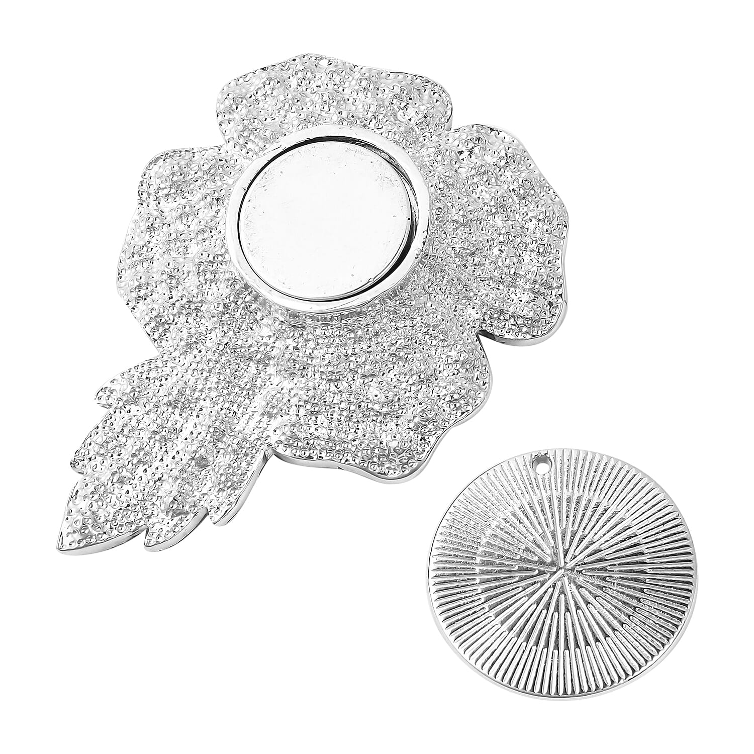 TJC Design Multi Colour Austrian Crsytal Enamelled Flower Magnetic Brooch