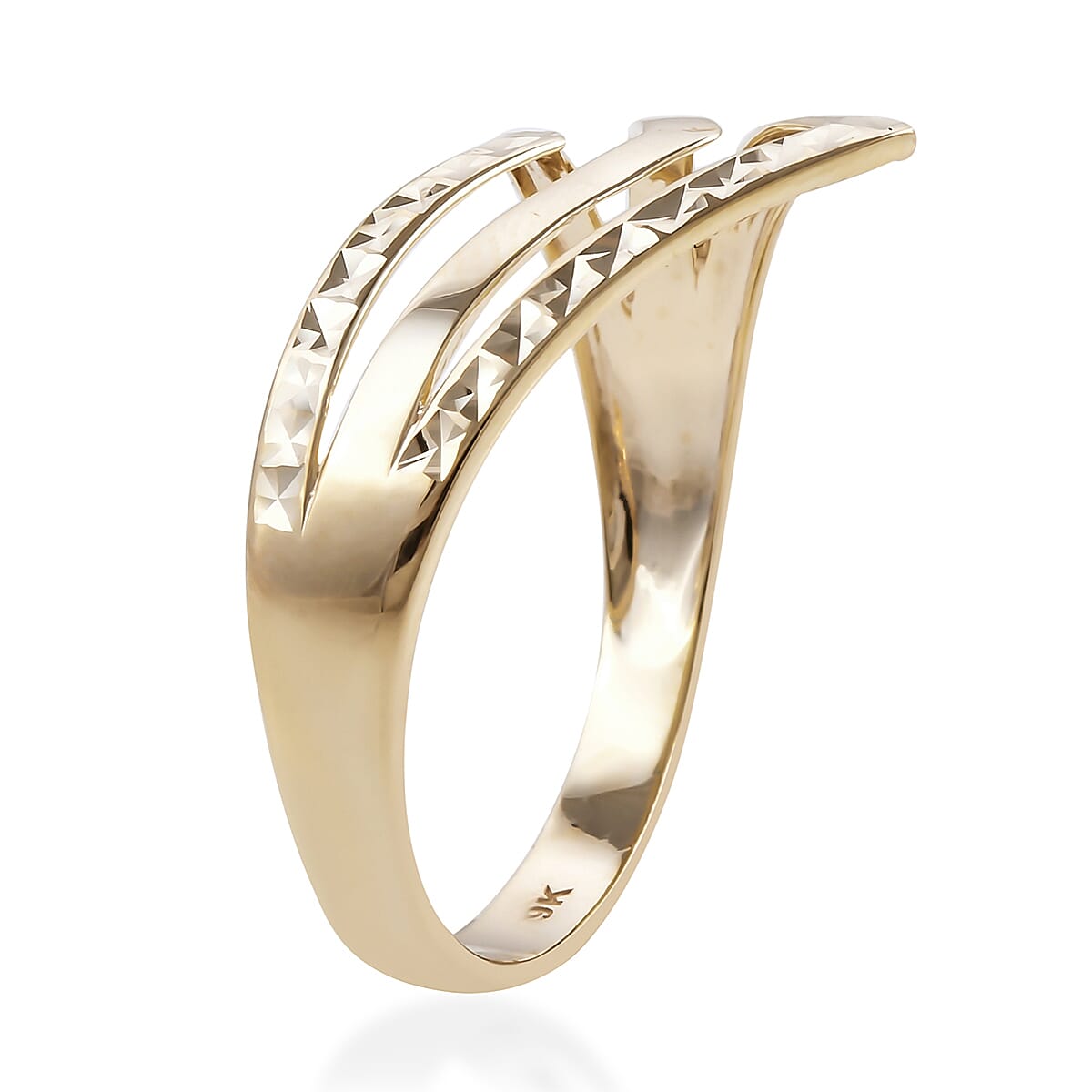Royal Bali Collection - 9K Yellow Gold Wishbone Ring