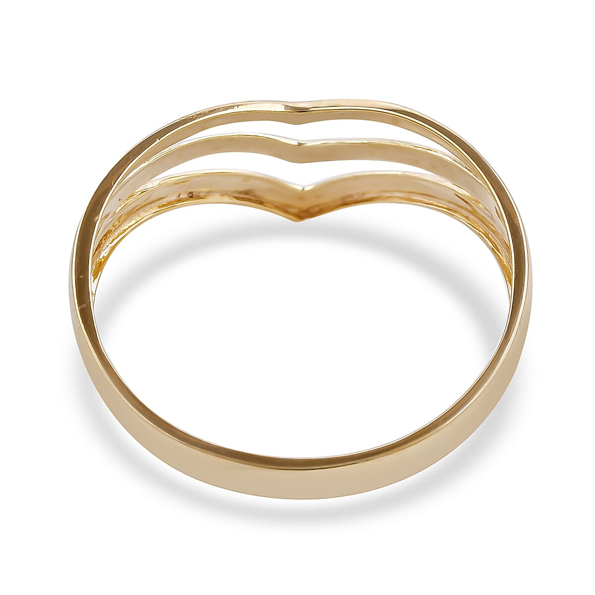 Royal Bali Collection - 9K Yellow Gold Wishbone Ring
