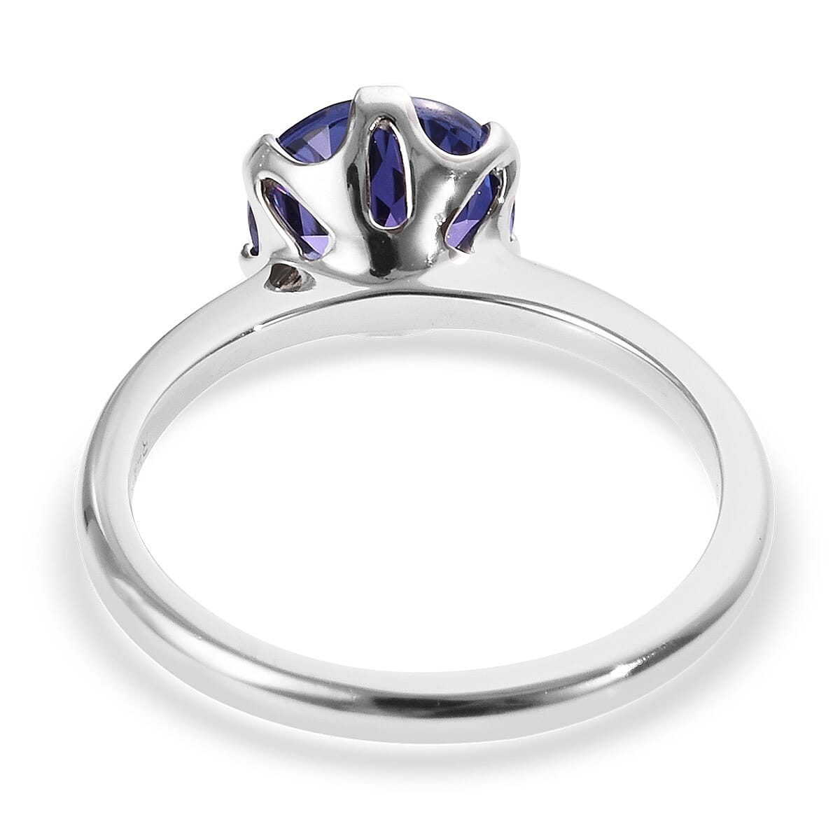 RHAPSODY 950 Platinum AAAA Tanzanite (Rnd 8 mm) Solitaire Ring 2.00 Ct.
