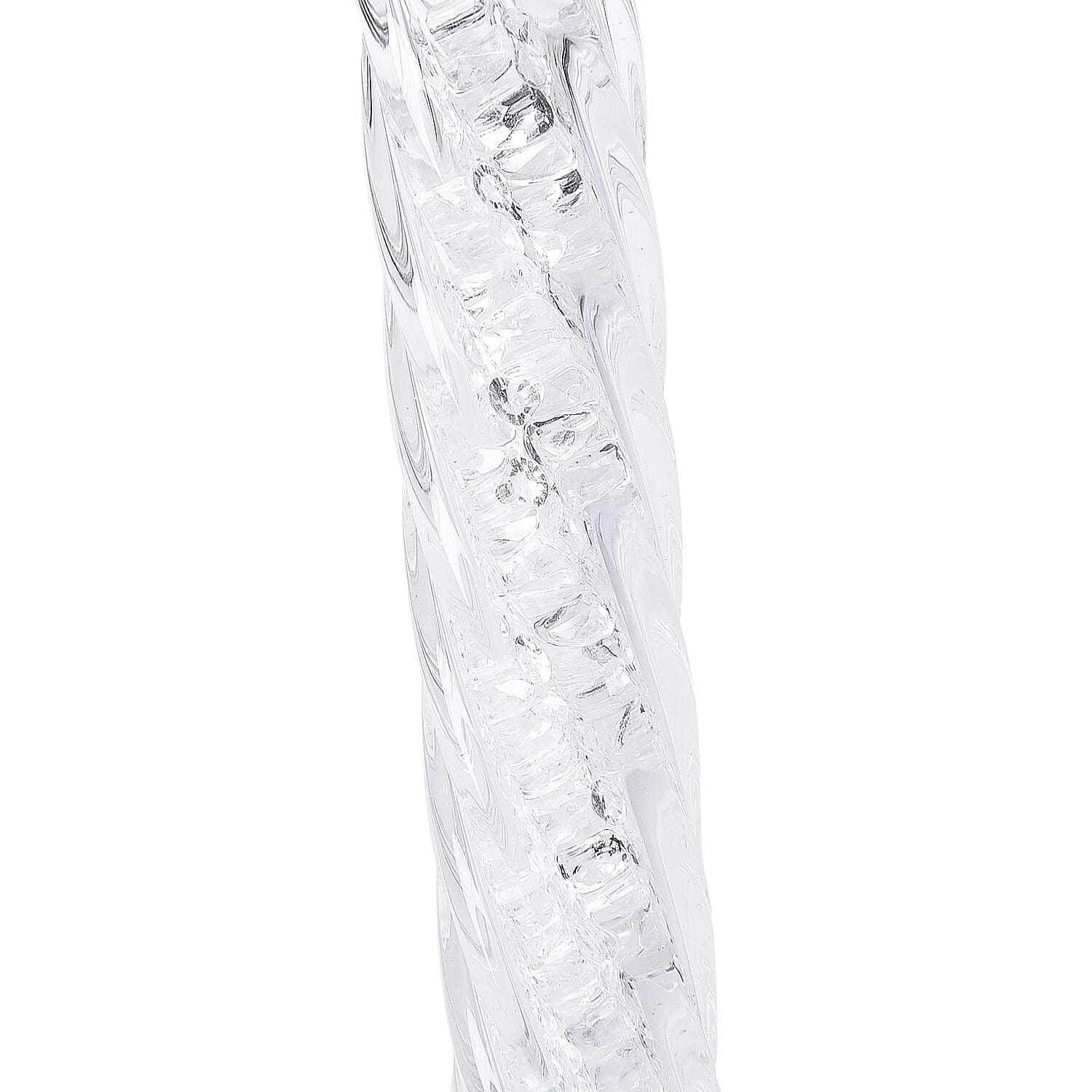 Set of 2 - Crystal Candle Holder with Black Circle (Size 17x6.5 cm)