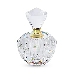 Carved Crystal Refillable Perfume Bottle with Colourful Base Size 11x5.8 mm