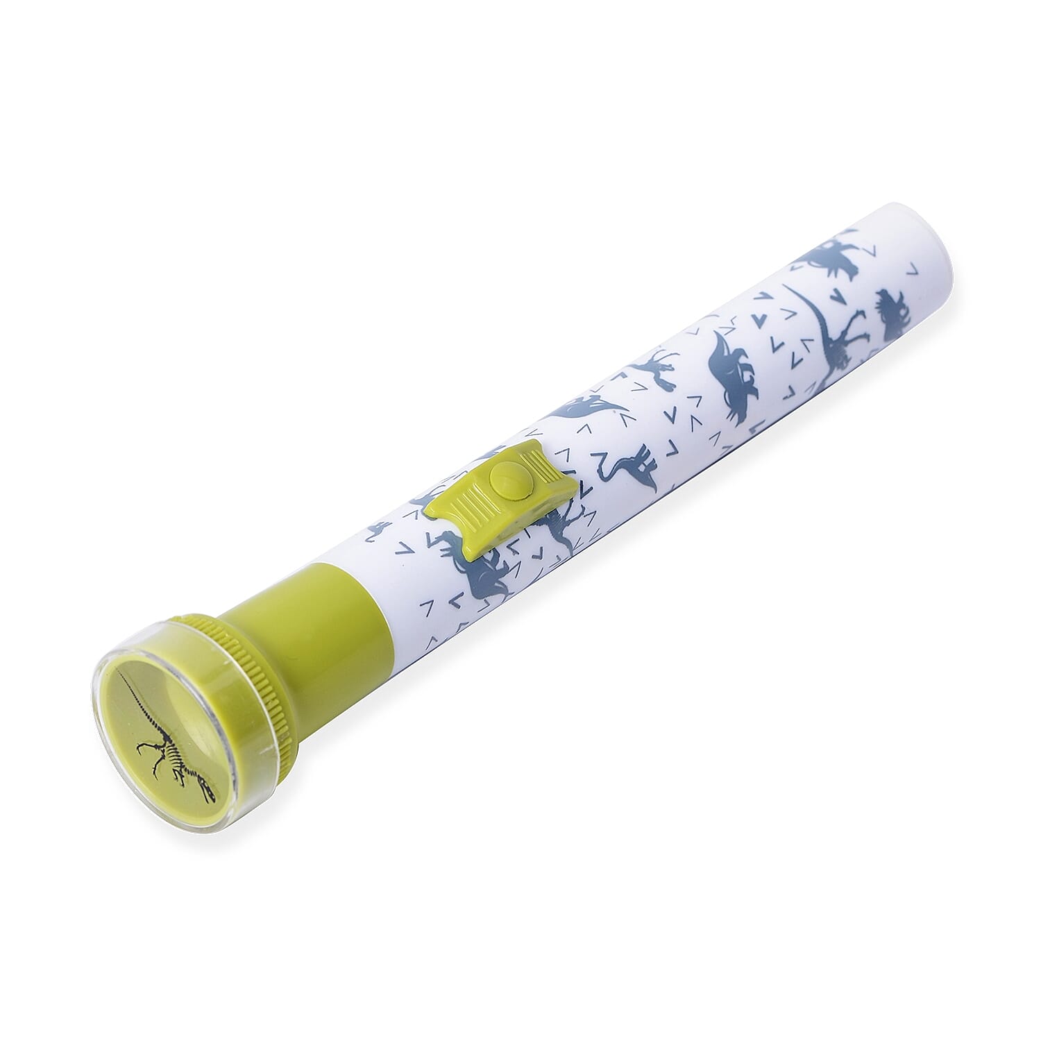 3 Piece Set - Children Microscope, 60X LED Microscope and Flashlight with 3 Dinosaur Patterns - Black, White, Green and Silver