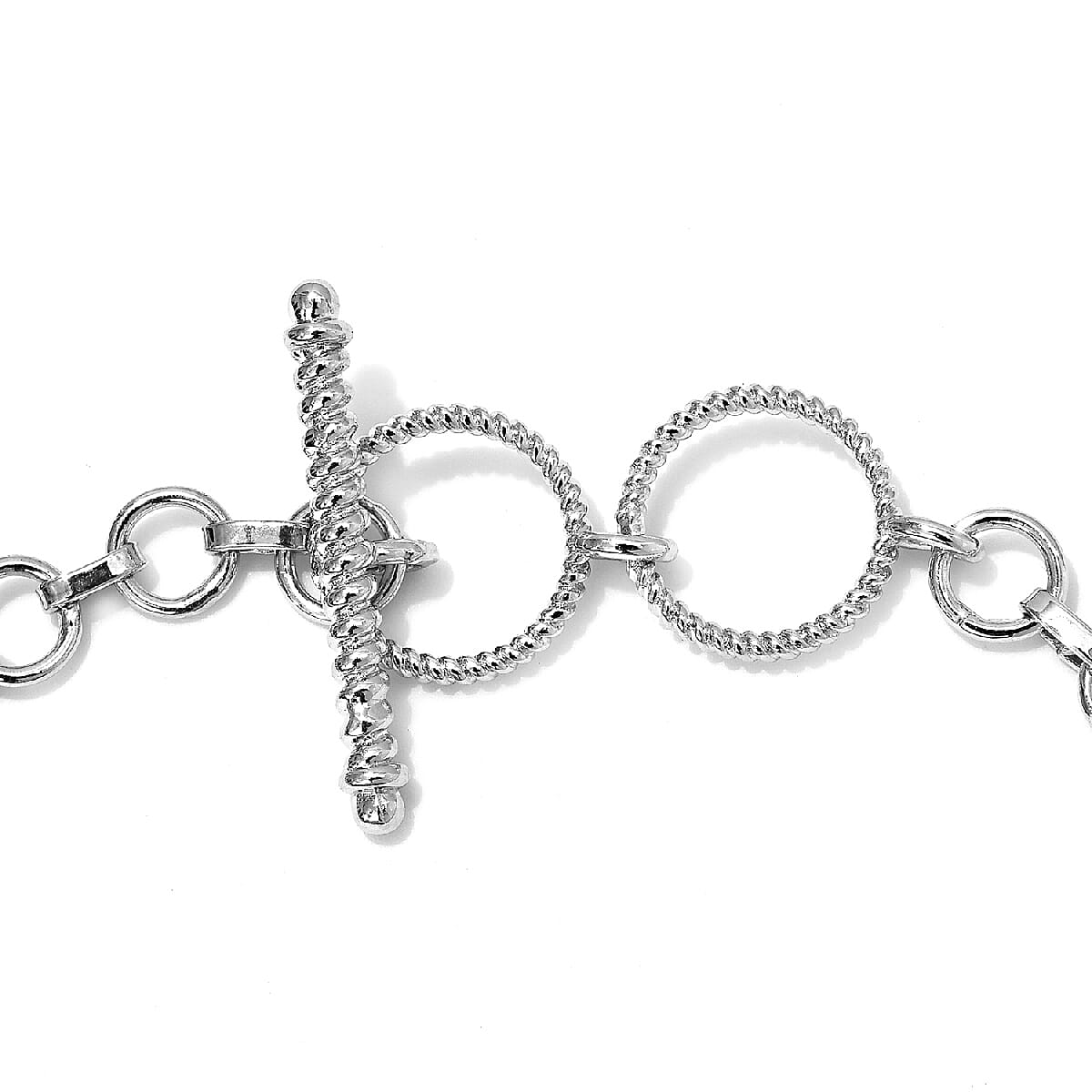 Blue Aventurine (Ovl 30x15 mm) Bracelet (Size 7.5-8) in Silver Tone 25.000 Ct.