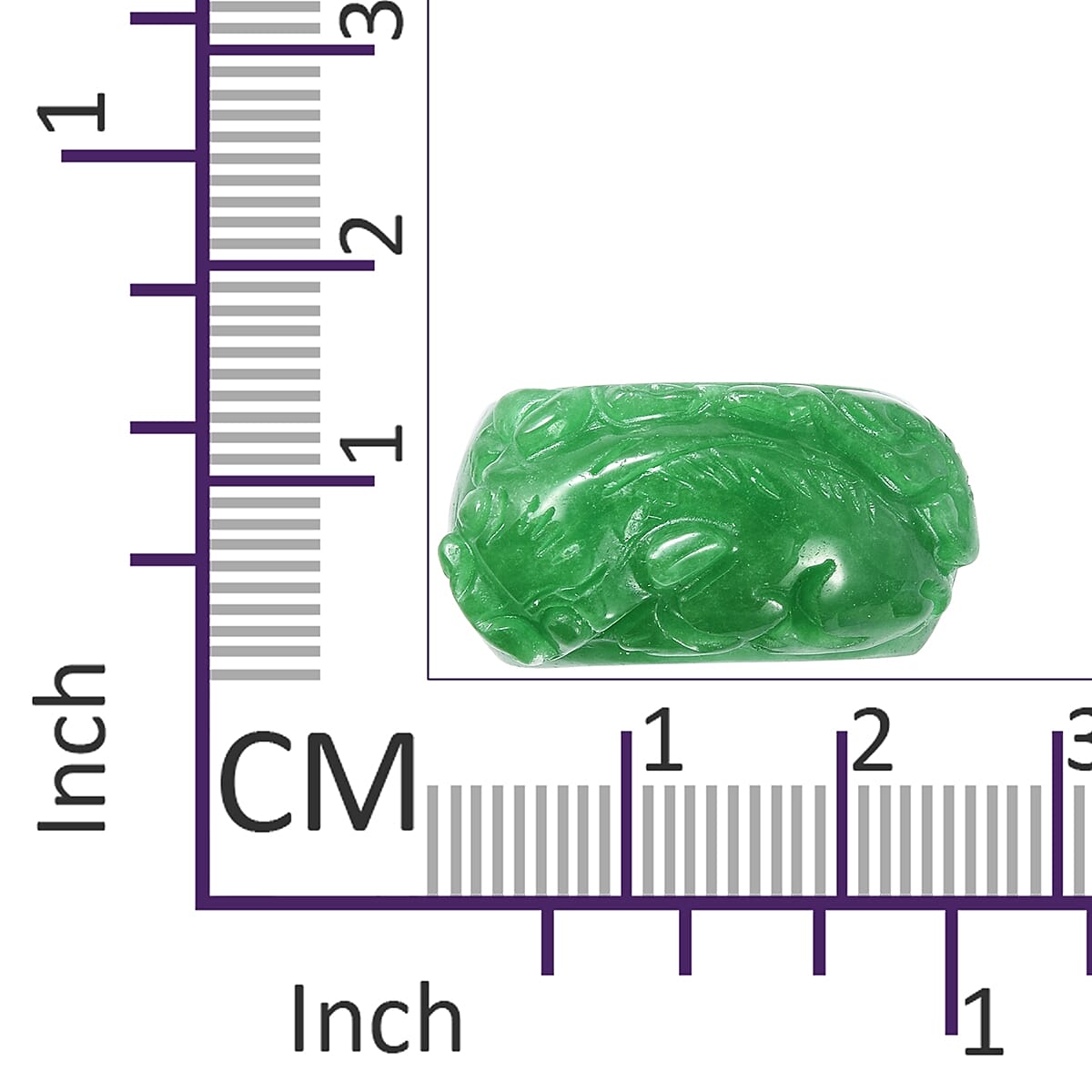 Carved Green Jade Qilin Band Ring 36.00 Ct.