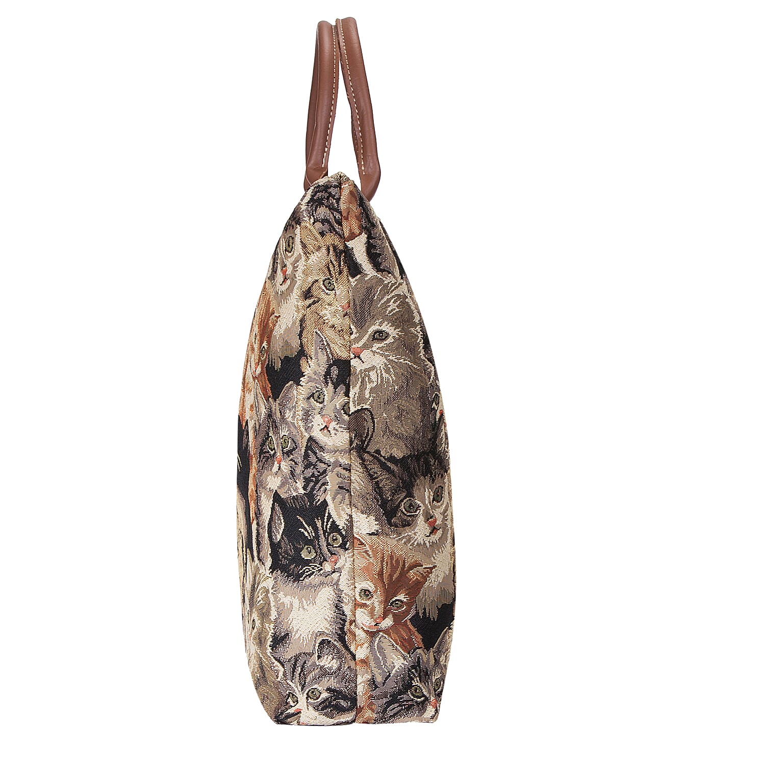 SIGNARE - Tapestry Foldway Shopping Bag in Cat Design (Size 20x12x9.5 Cm)