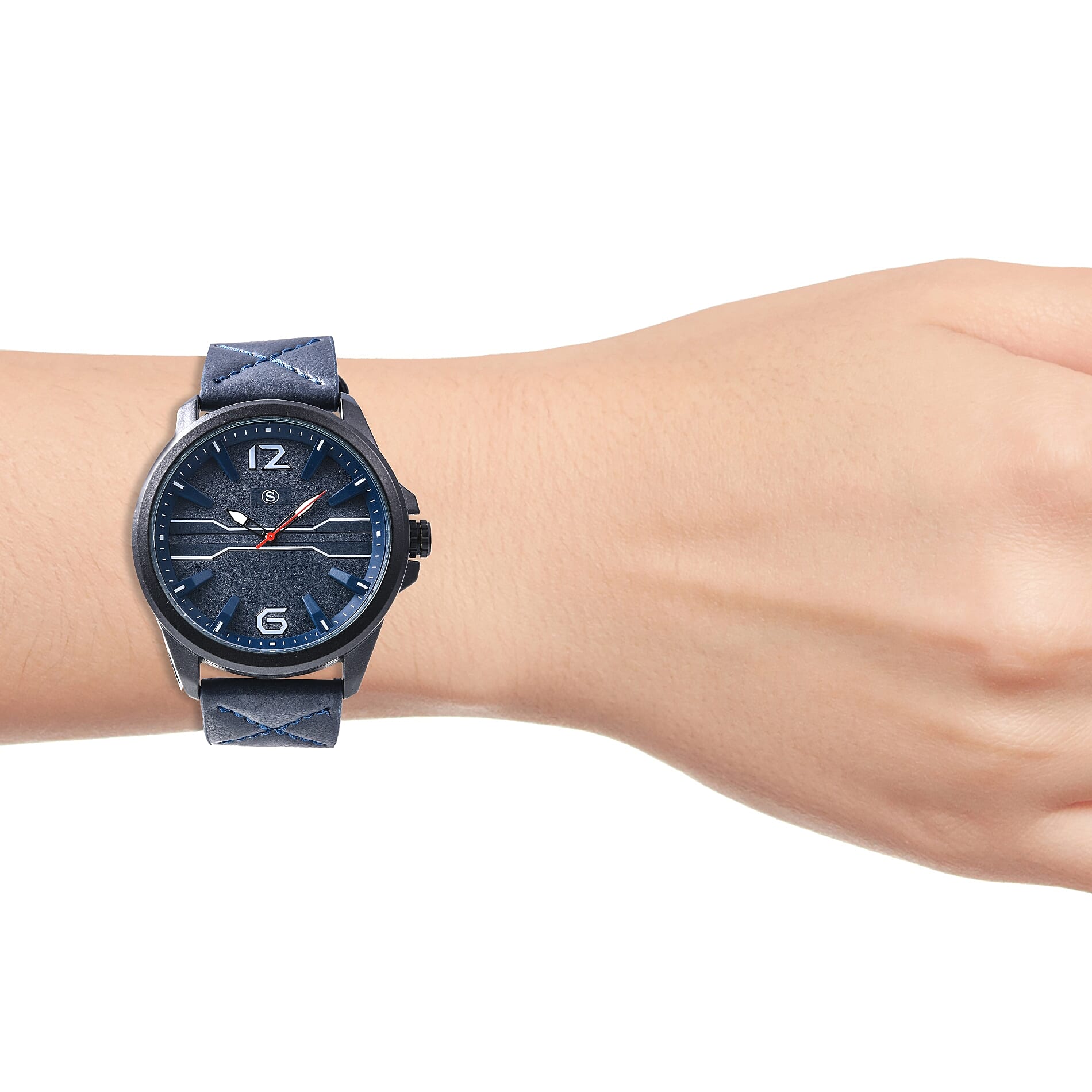 STRADA Japanese Movement Water Resistance Watch - Navy Blue