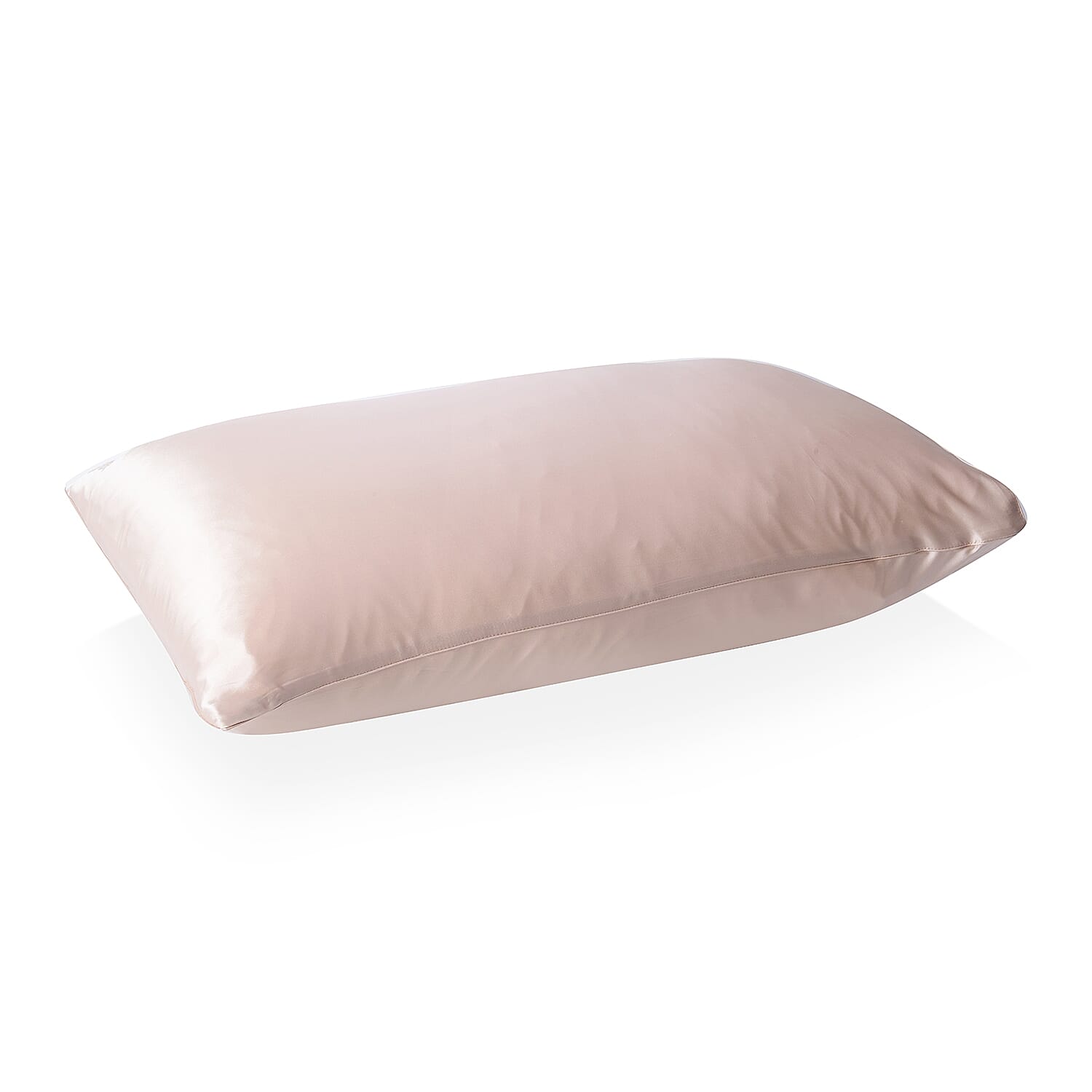 2 Piece Set - 100% Mulberry Silk Pillow Case (Size 50x75 Cm) and Eye Mask (Size 23.5x10.5 Cm) with Gift Box - Cream
