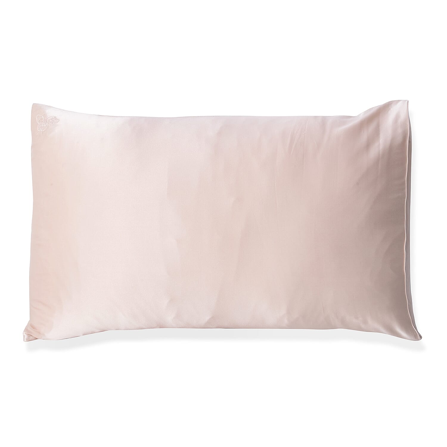 2 Piece Set - 100% Mulberry Silk Pillow Case (Size 50x75 Cm) and Eye Mask (Size 23.5x10.5 Cm) with Gift Box - Cream