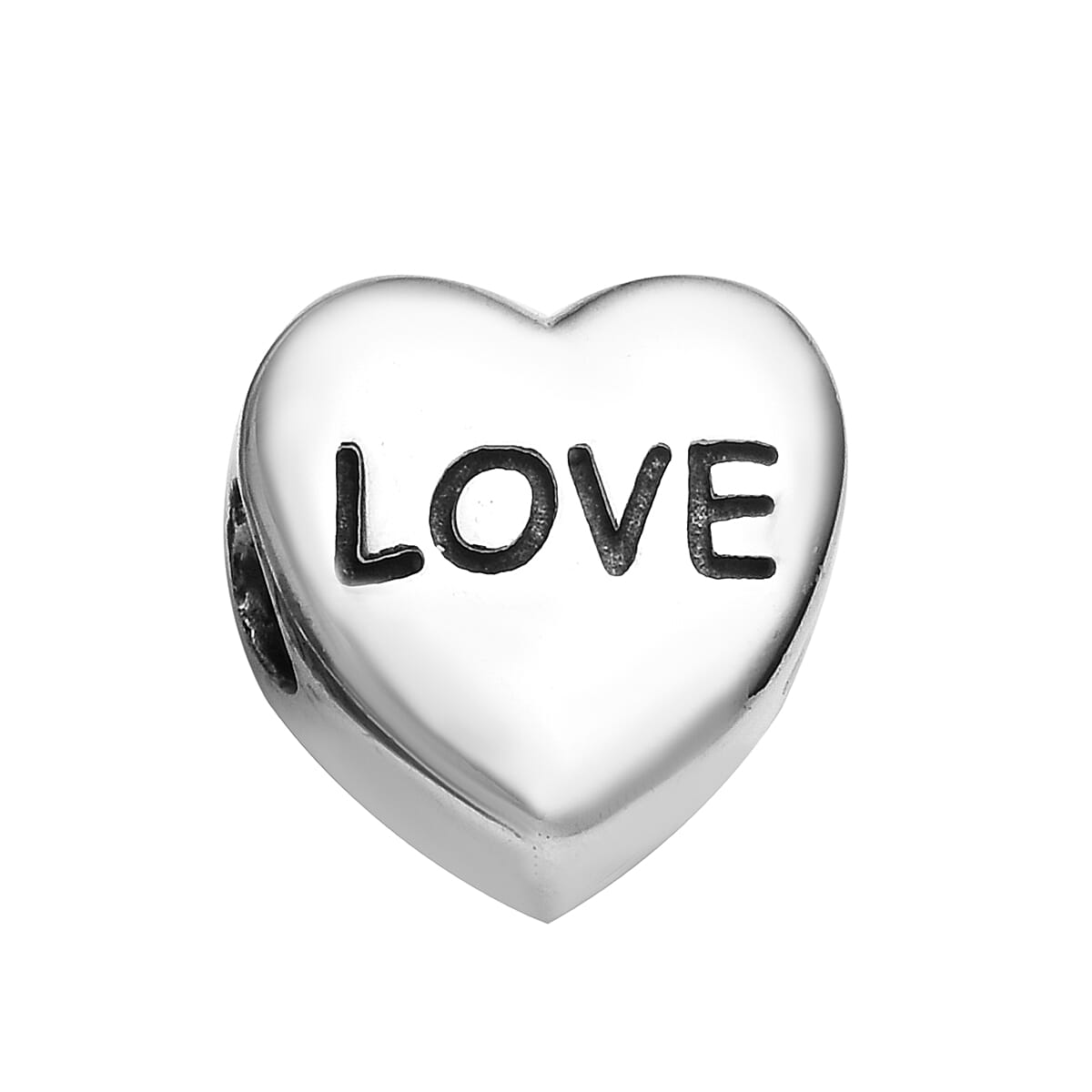 Charmes De Memoire Platinum Overlay Sterling Silver Sister Love Heart Charm