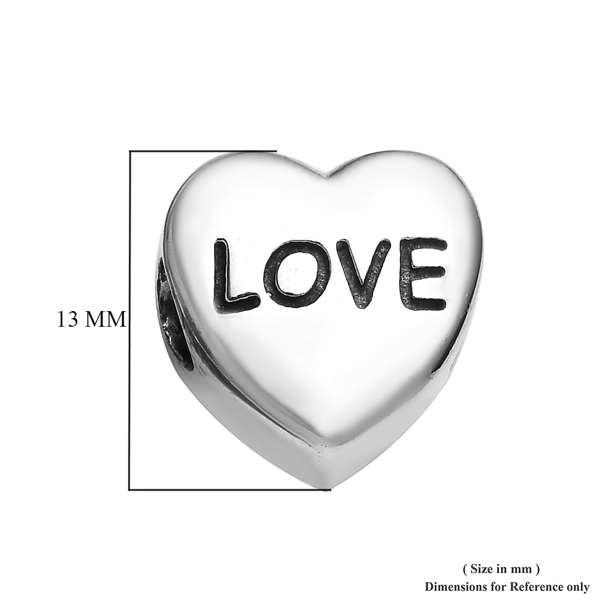 Charmes De Memoire Platinum Overlay Sterling Silver Sister Love Heart Charm