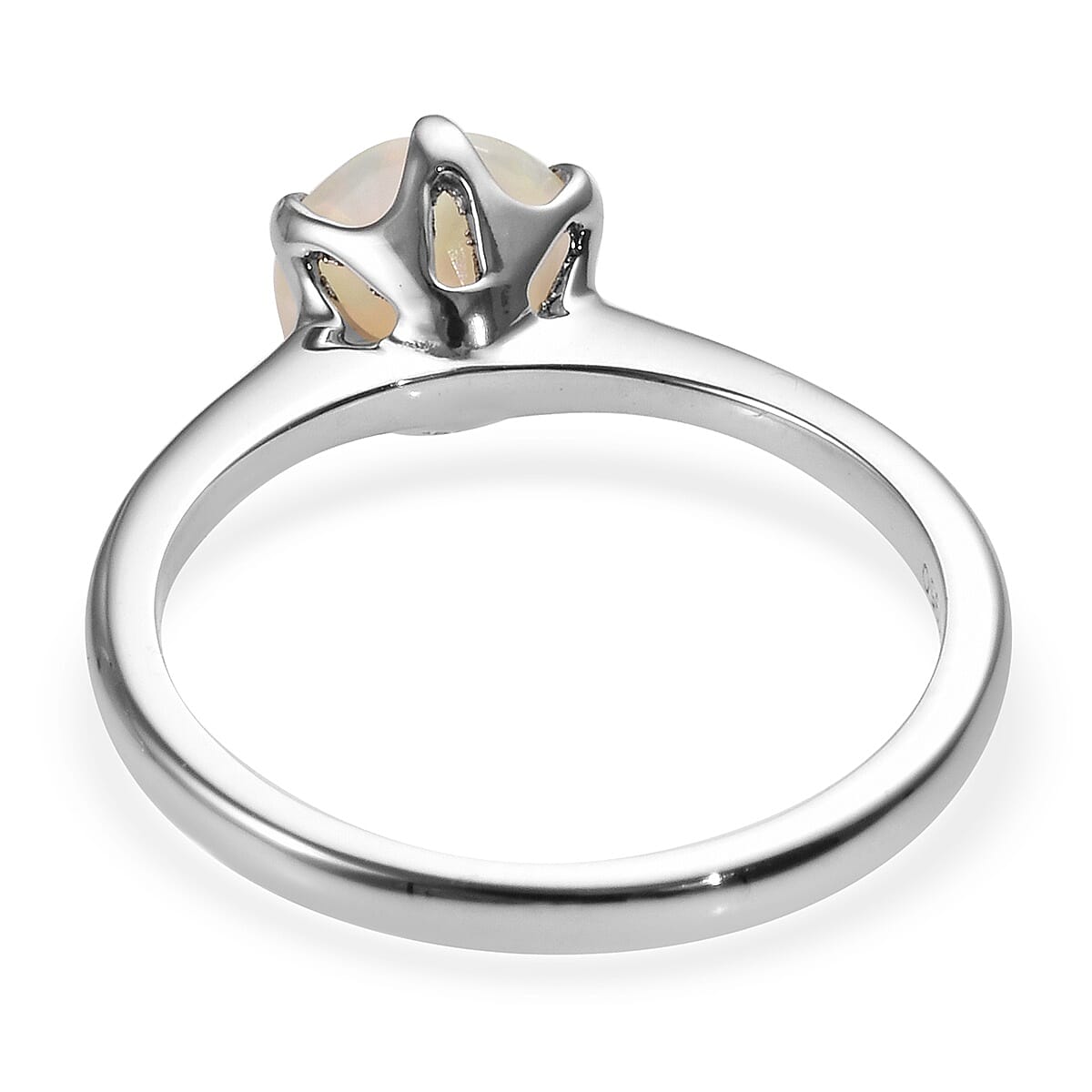 RHAPSODY 950 Platinum AAAA Ethiopian Welo Opal Solitaire Ring