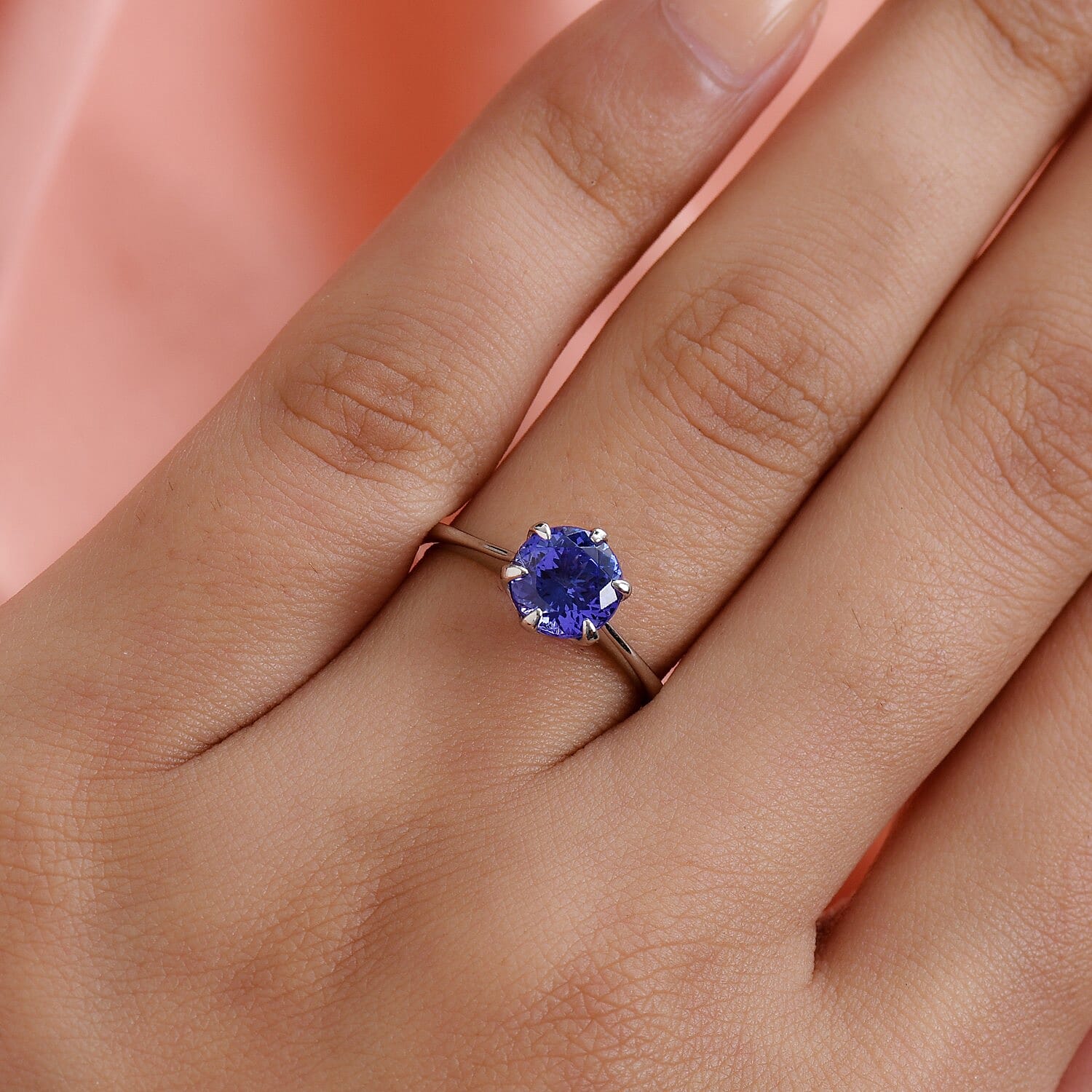 RHAPSODY 950 Platinum AAAA Tanzanite (Rnd 7 mm) Solitaire Ring 1.54 Ct.