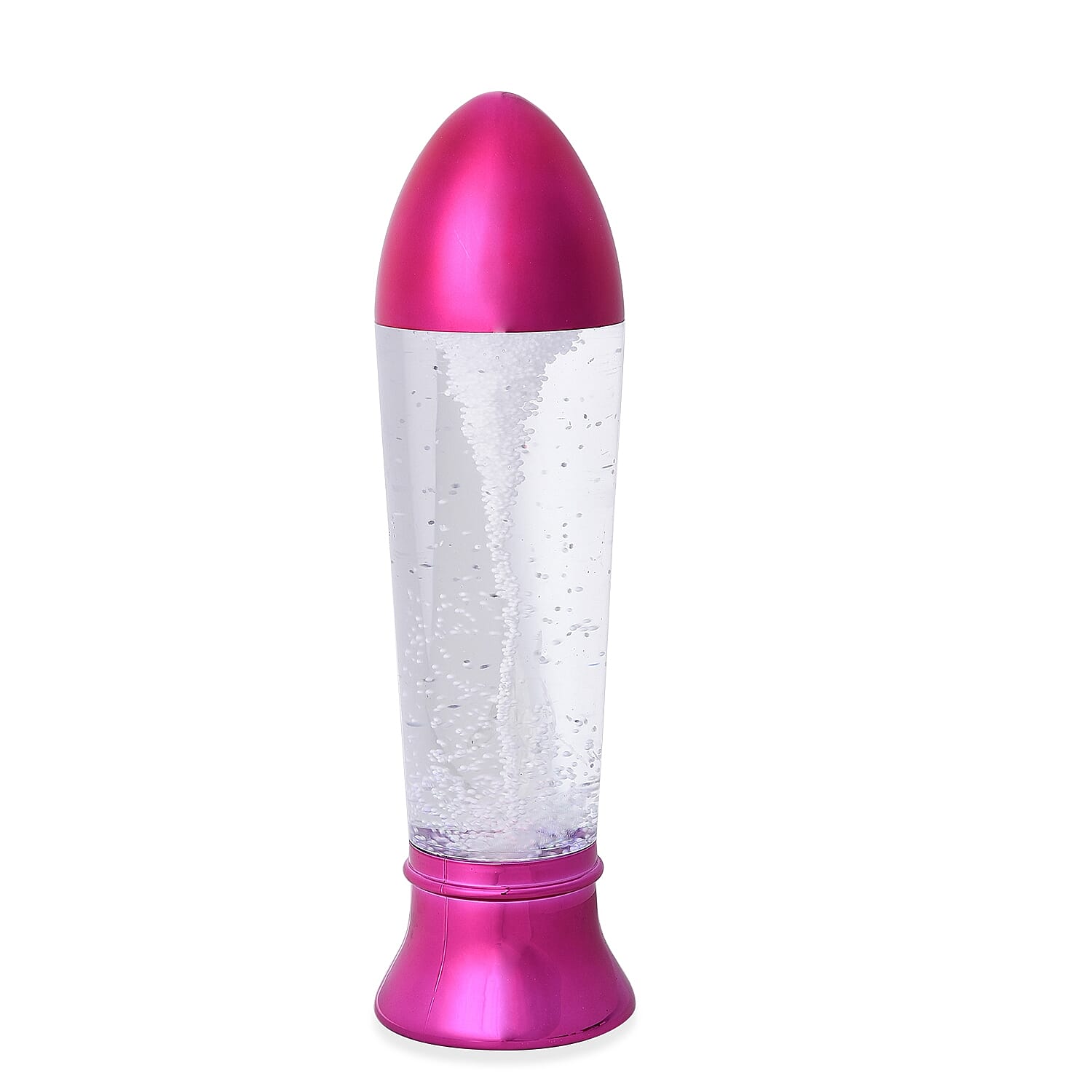 Tornado Rocket Shaped Decorative Lamp with USB Cable (Size 27x7 Cm) - Fuchsia (3xAAA Battery not Included)