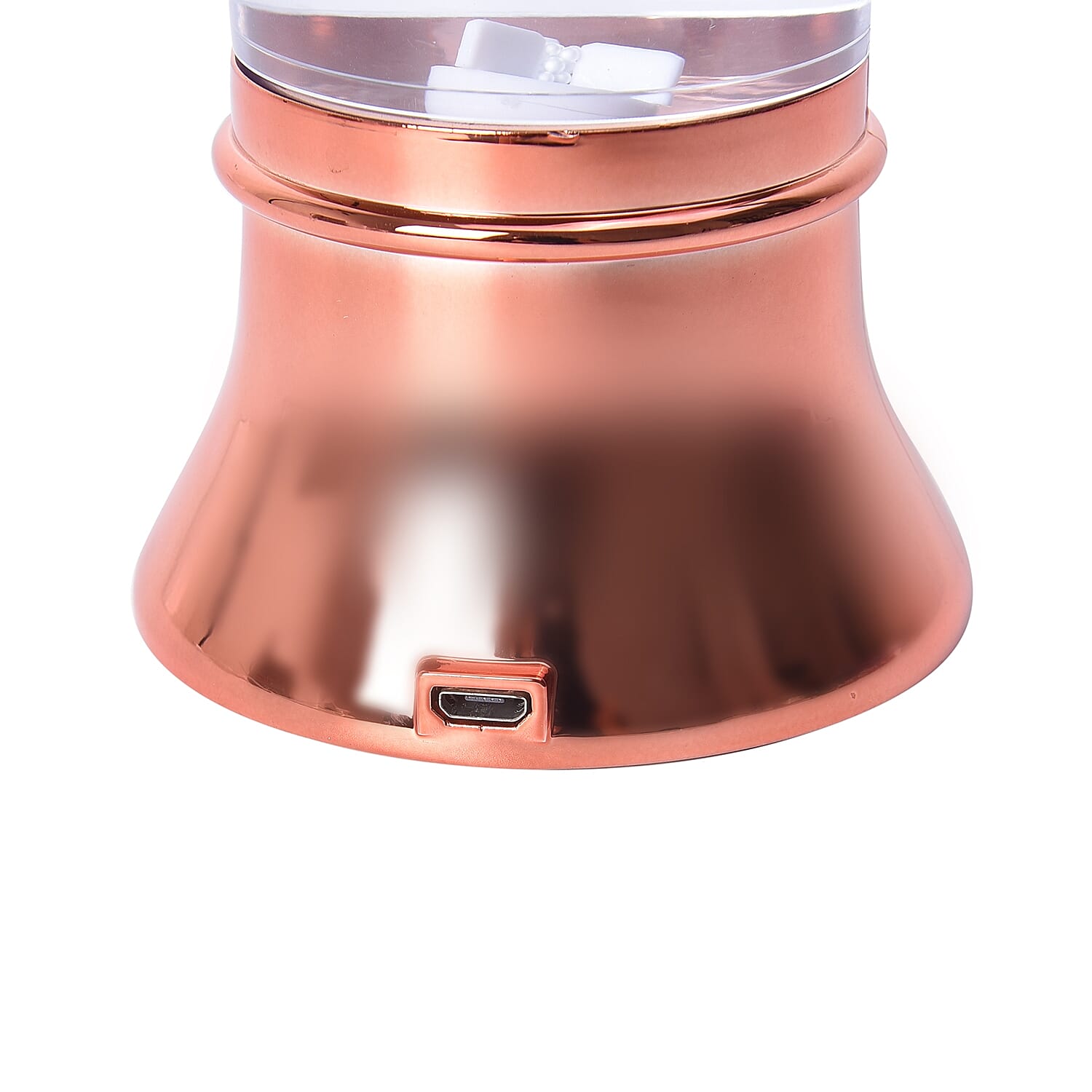 Tornado Rocket Shaped Decorative Lamp with USB Cable (Size 27x7 Cm) - Rose Gold (3xAAA Battery not Included)