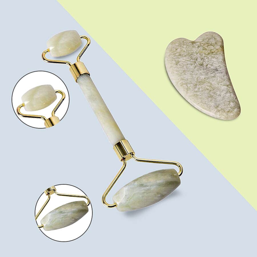 3 Piece Set - Natural Jade Skin Care Tools