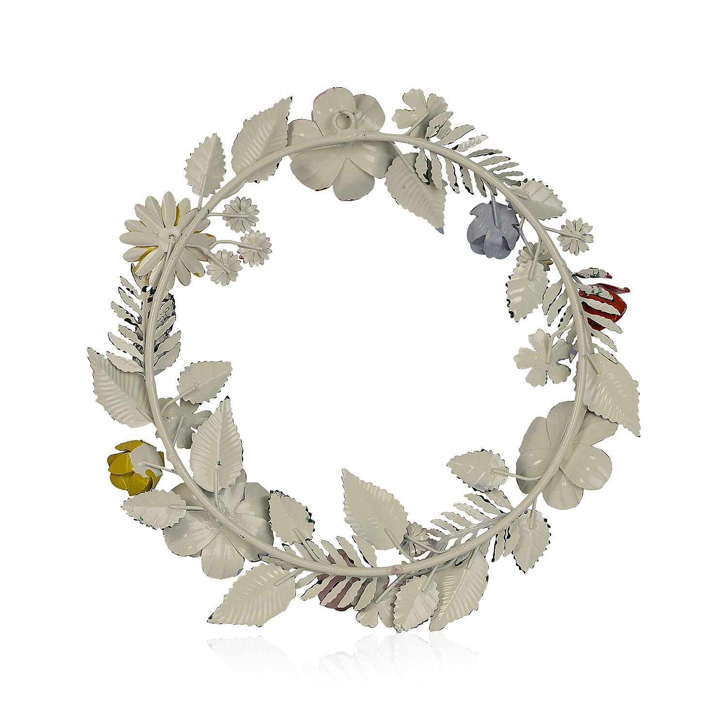 Decorative Handcrafted Flower Wreath (Size 34x32x5 Cm) - Multicolour