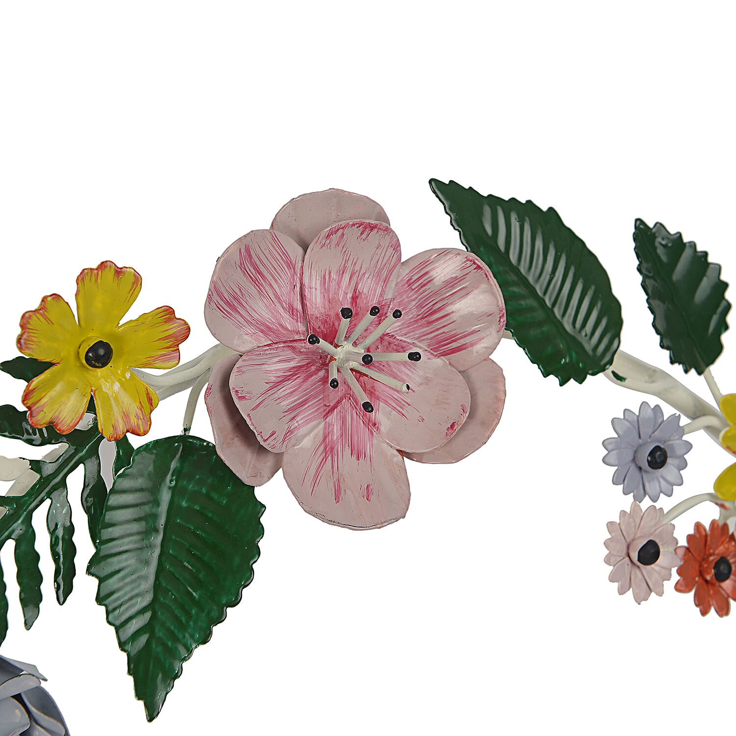 Decorative Handcrafted Flower Wreath (Size 34x32x5 Cm) - Multicolour