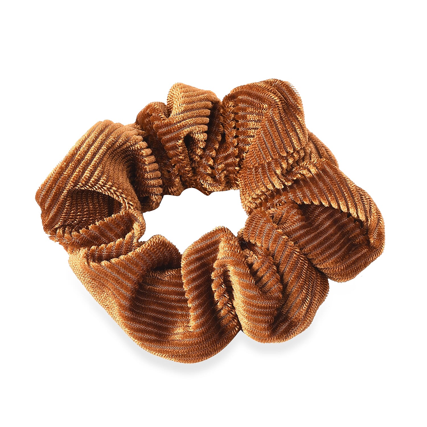 Set of 3 - Elastic Hair Bands (Dia: 9 Cm) - Black, Yellow and Red Wine - Hair Scrunchies