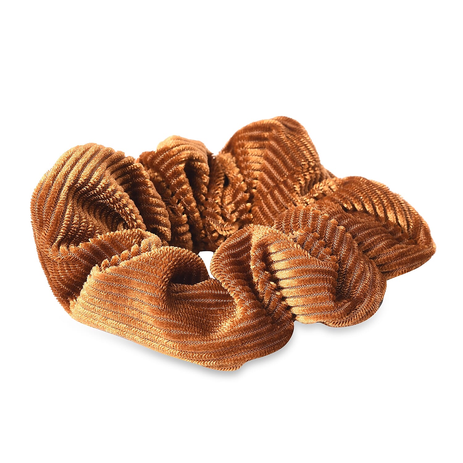 Set of 3 - Elastic Hair Bands (Dia: 9 Cm) - Black, Yellow and Red Wine - Hair Scrunchies