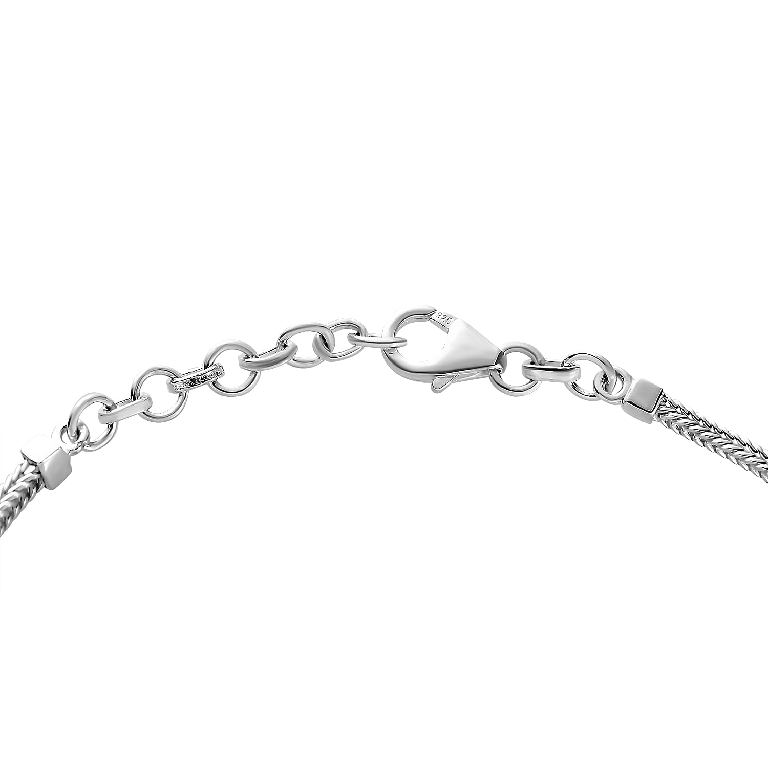 Close Out Deal - Arizona Sleeping Beauty Turquoise (Ovl) Foxtail Chain Bracelet (Size 7.5 with Extender) in Sterling Silver 3.07 Ct, Silver wt 8.22 Gms
