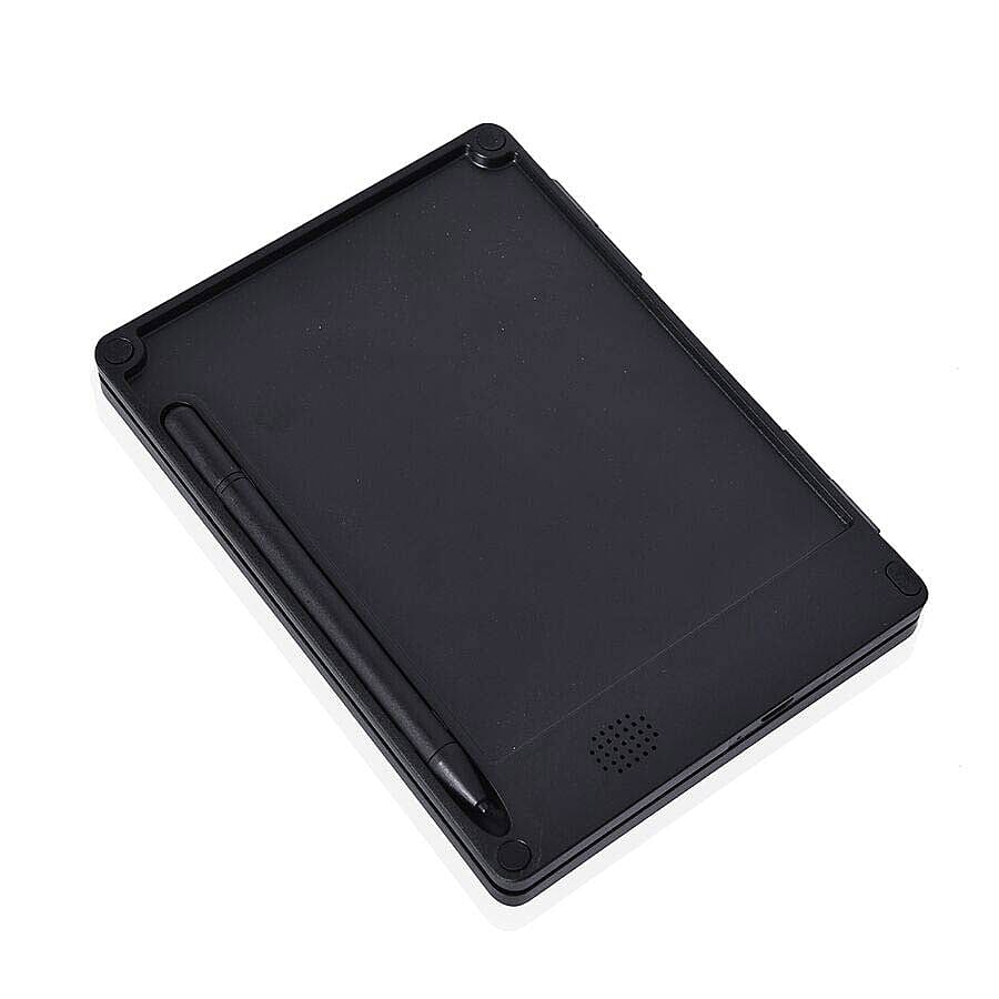 Rechargeable LCD Writing Tablet with Calculator (Size 10.5x14.5x1.3 Cm) - Black
