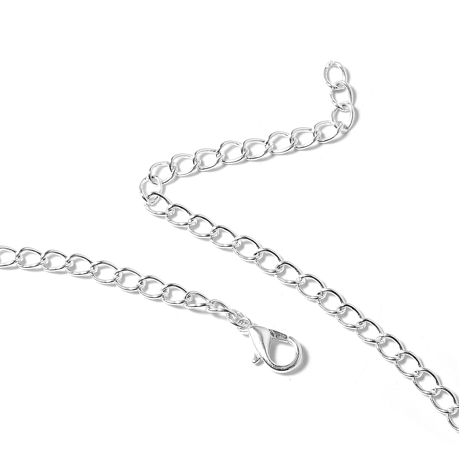 3 Piece Set - White Austrian Crystal (Rnd) Waterfall Necklace (Size 16 with 7 inch Extender), Tiara and Earrings (with Push Back)