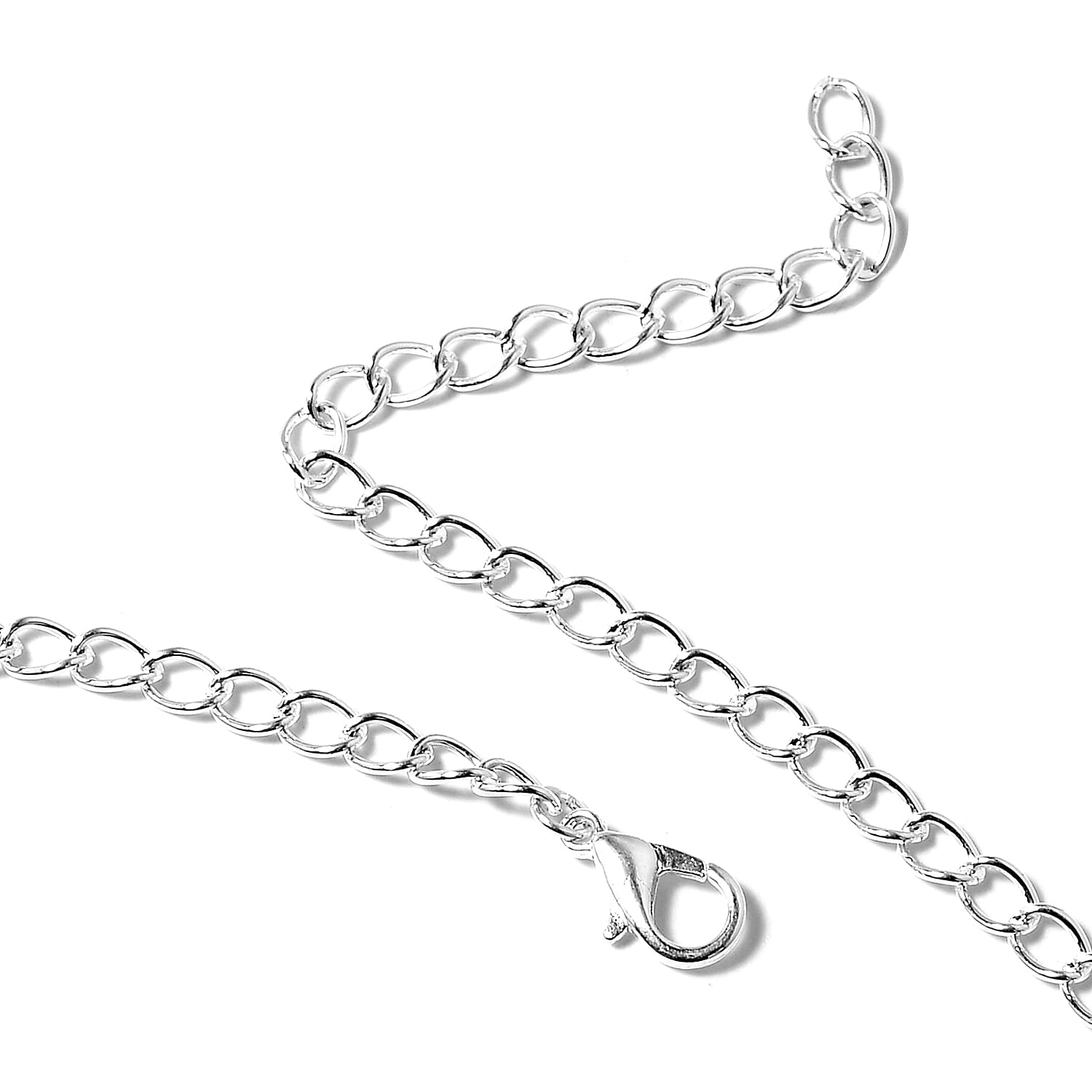 3 Piece Set - White Austrian Crystal (Rnd) Waterfall Necklace (Size 16 with 7 inch Extender), Tiara and Earrings (with Push Back)