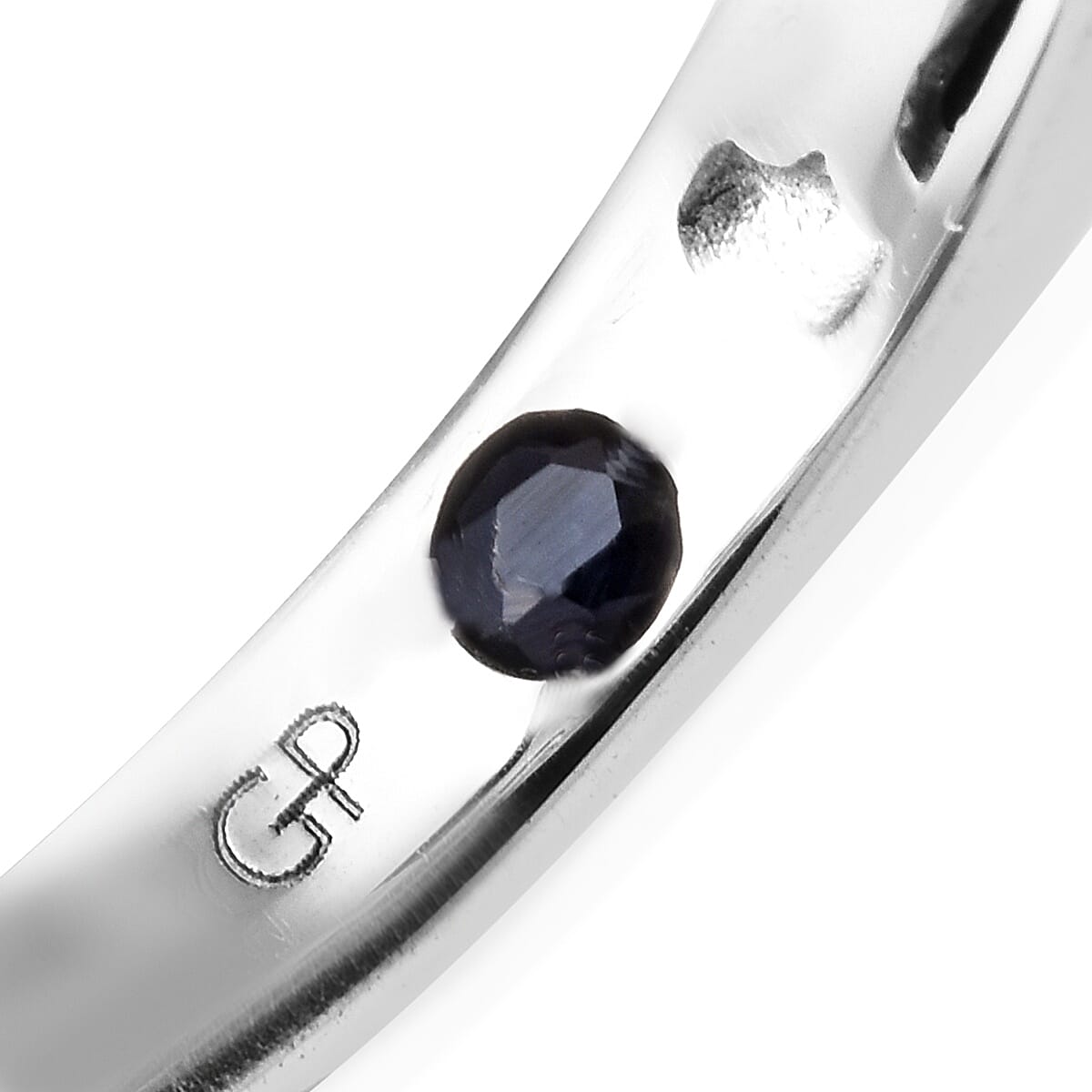 GP Chrome Diopside (Ovl), Blue Sapphire Ring in Platinum and Yellow Gold Overlay Sterling Silver 2.00 Ct.