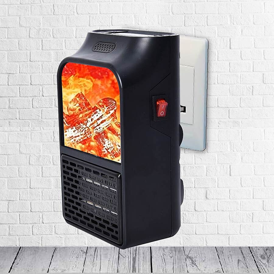 Remote Control Electric Handy Heater 500W Fireplace Design with Rotatable UK Plug