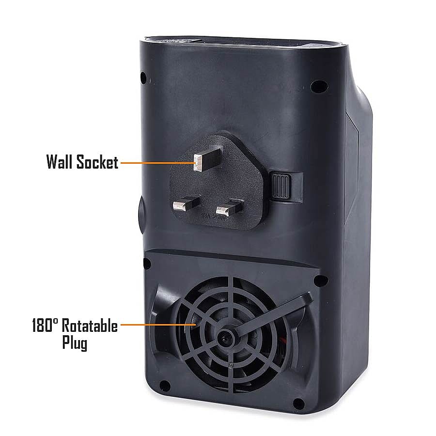 Remote Control Electric Handy Heater 500W Fireplace Design with Rotatable UK Plug