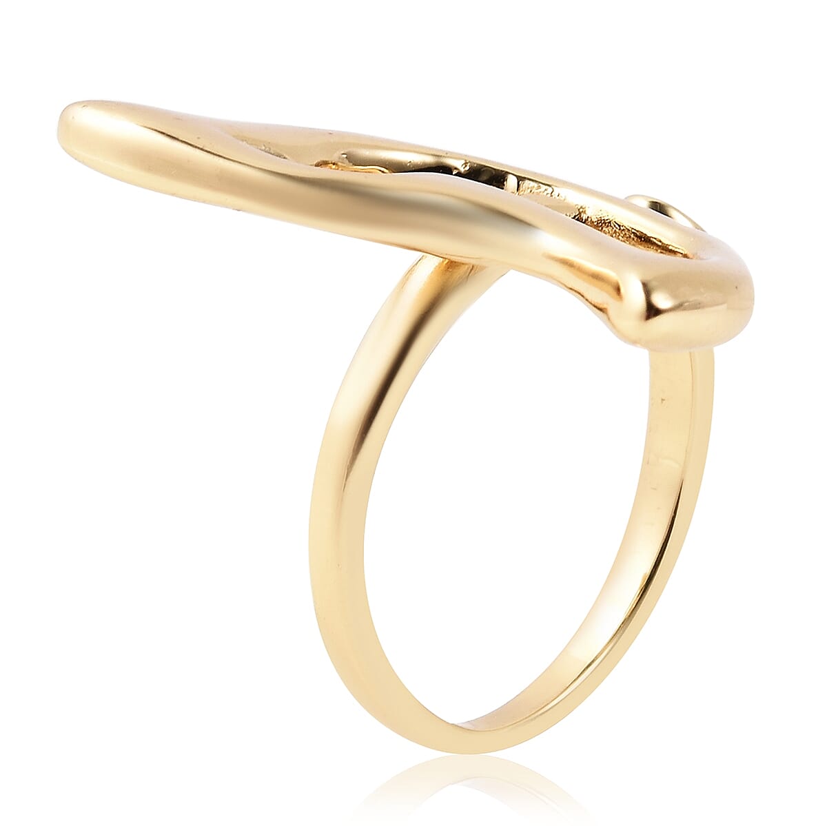 Isabella Liu - Butterfly Reborn Collection - Simulated Diamond (Rnd) Adjustable Ring in 18K Yellow Gold Overlay Sterling Silver