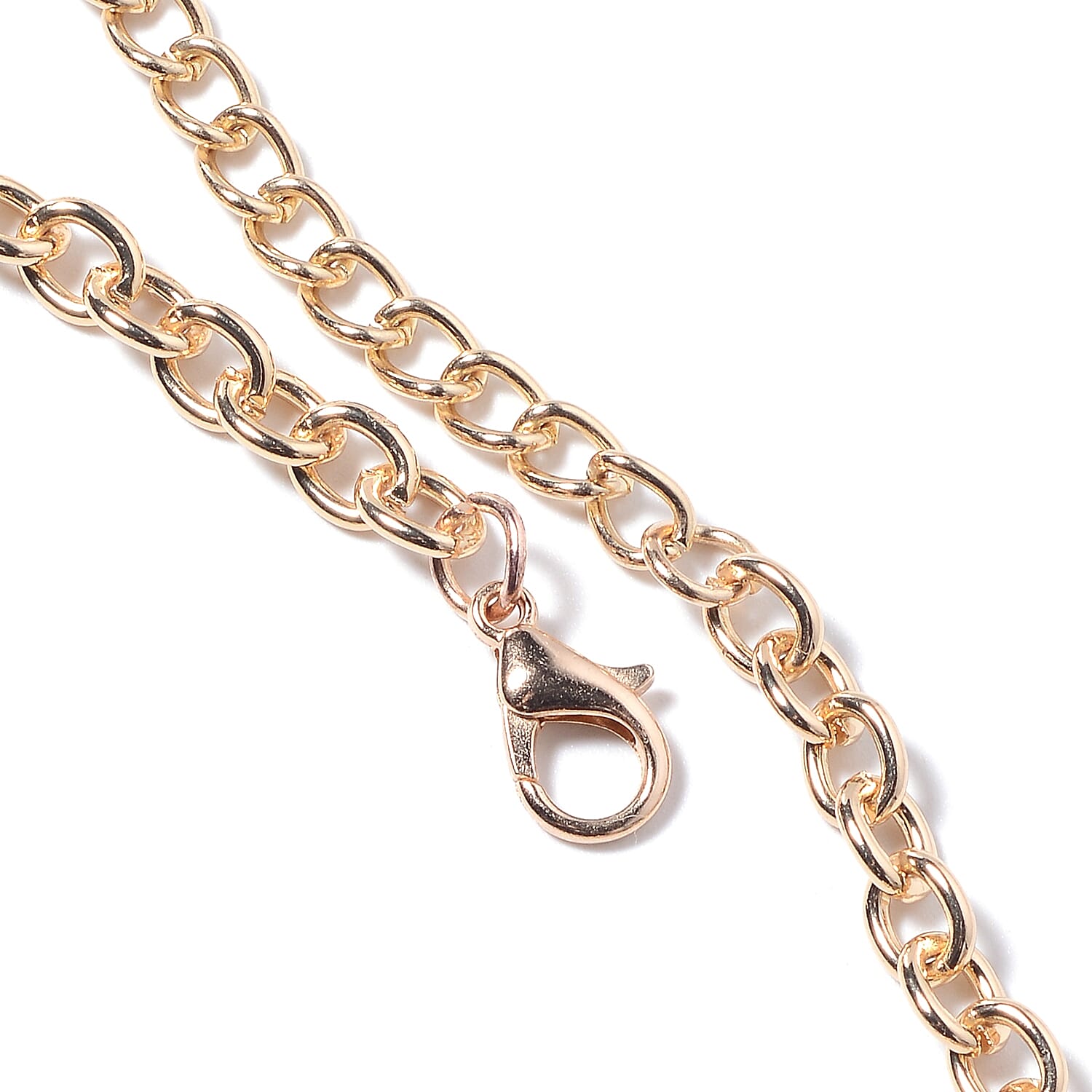 TJC  Design - Black Austrian Crystal (Rnd) Enamelled  Flower Necklace (Size 19.5 with 2.5 inch Extender) in Gold Tone