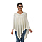 Limited Available - 100% Cashmere Wool Poncho - Cream Colour (Free Size/70x70Cm)
