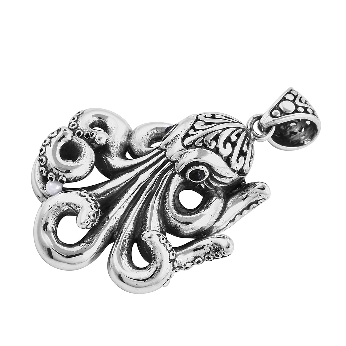 One Time Deal- Sterling Silver Octopus Pendant, Silver wt 12.93 Gms