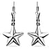 Star Drop Earrings in Platinum Plated Sterling Silver