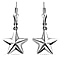 Star Drop Earrings in Platinum Plated Sterling Silver