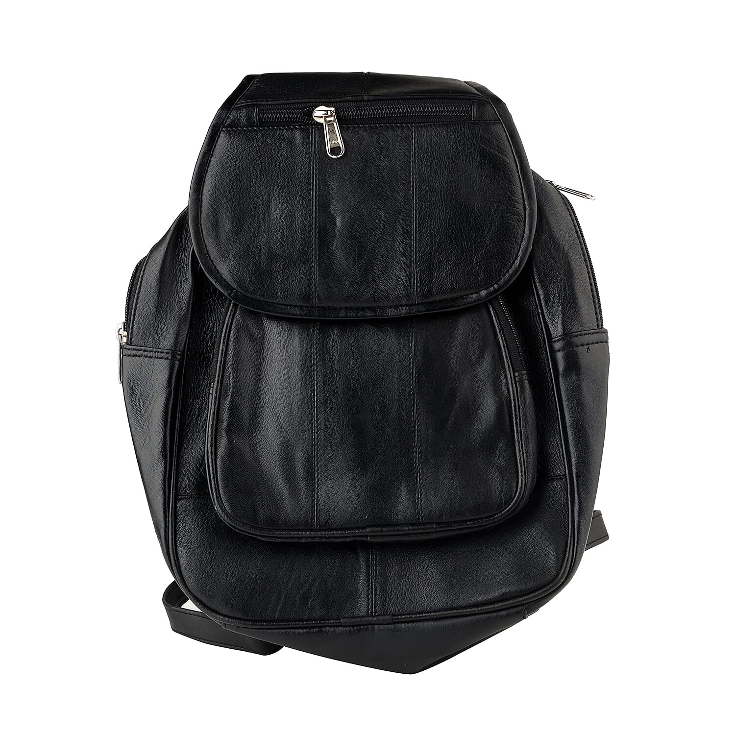 Close Out Deal - 100% Genuine Leather Backpack (Size 31x22x13 cm) - Black