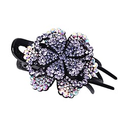 Three Teeth Flower Duck Clip - Dark Pink, Light Pink and Champagne
