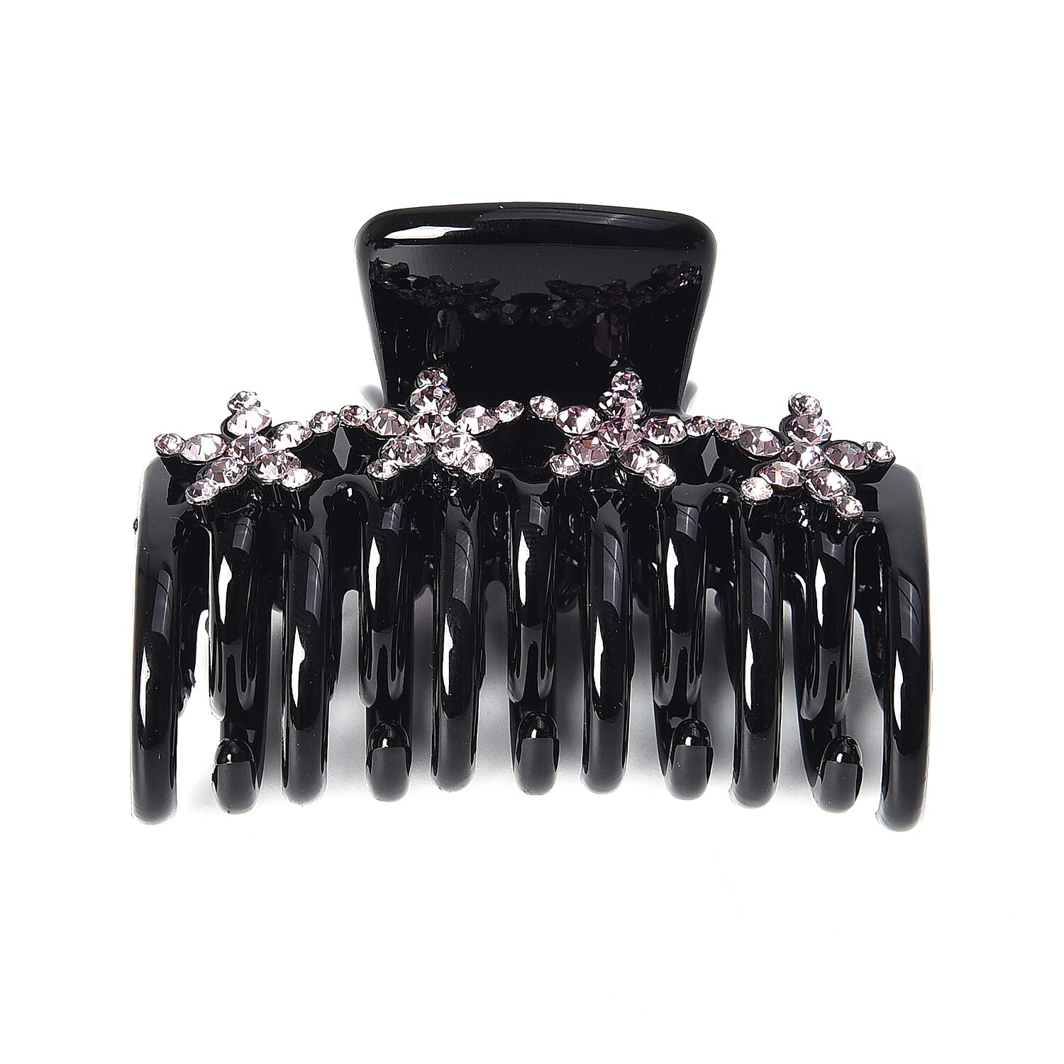 Crystal Studded Hair Claw Clip - Light Purple